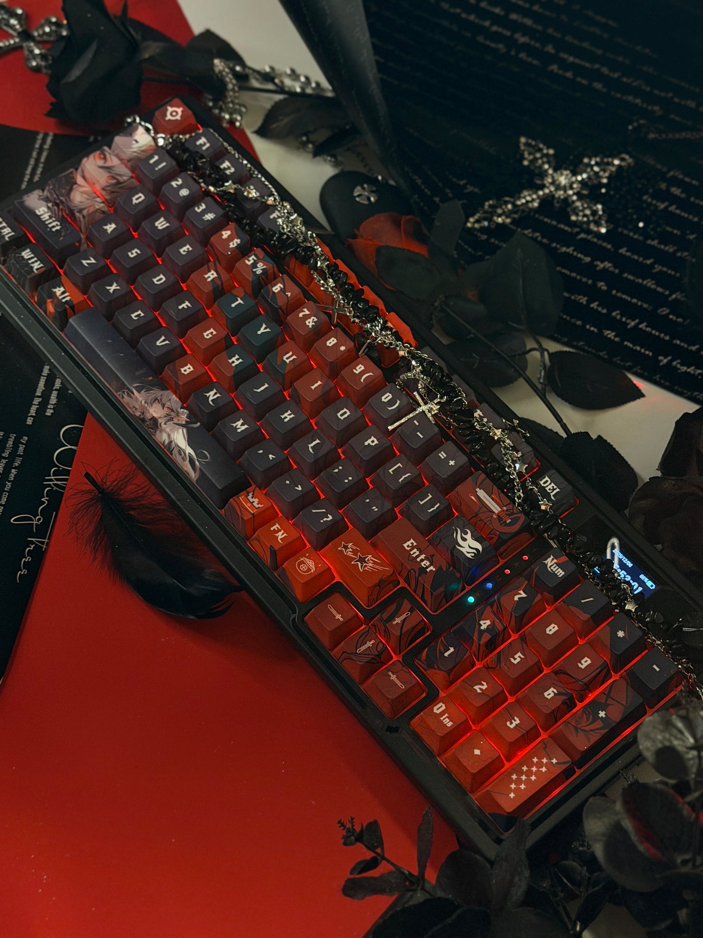 Unboxing For Sales ARTEMIS K719 PRO Anime RGB Gaming Mechanical Keyboard(not including shooting decoration)