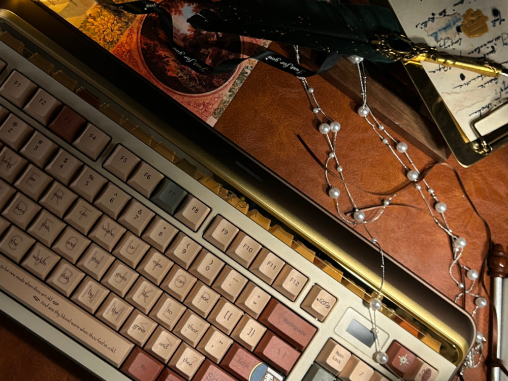 ONLY 1 Instock Prebuilt Aluminum Customized Mechanical Keyboard Targa98 Brown Set
