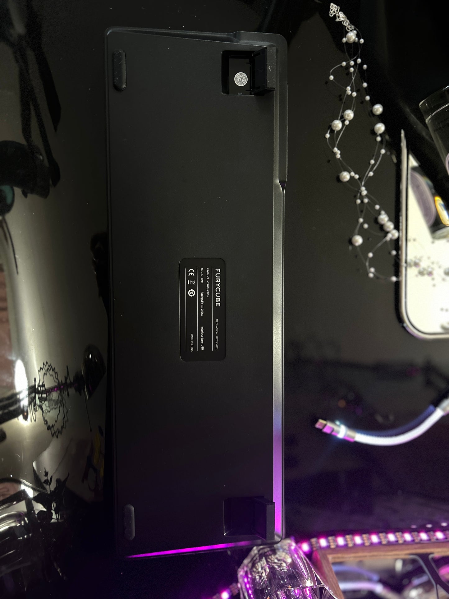Unboxing Clearance ONLY 1 Instock FURYCUBE IP98 Black Pink Silent Membrane Keyboard