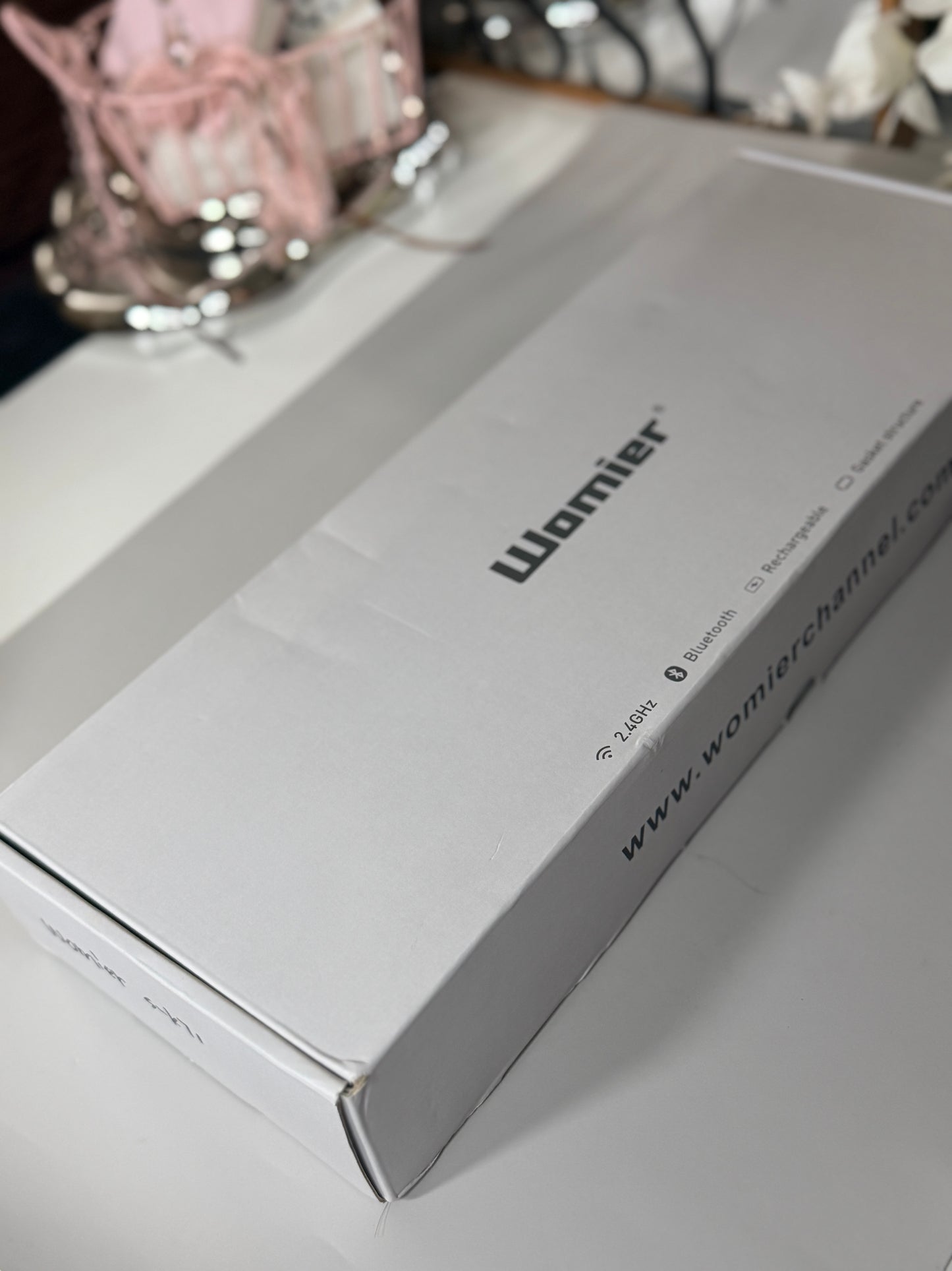 Unboxing For SALEs Womier SK71 Gaming Keyboard Aluminum Wireless Mechanical Creamy Keyboard Silver Blue