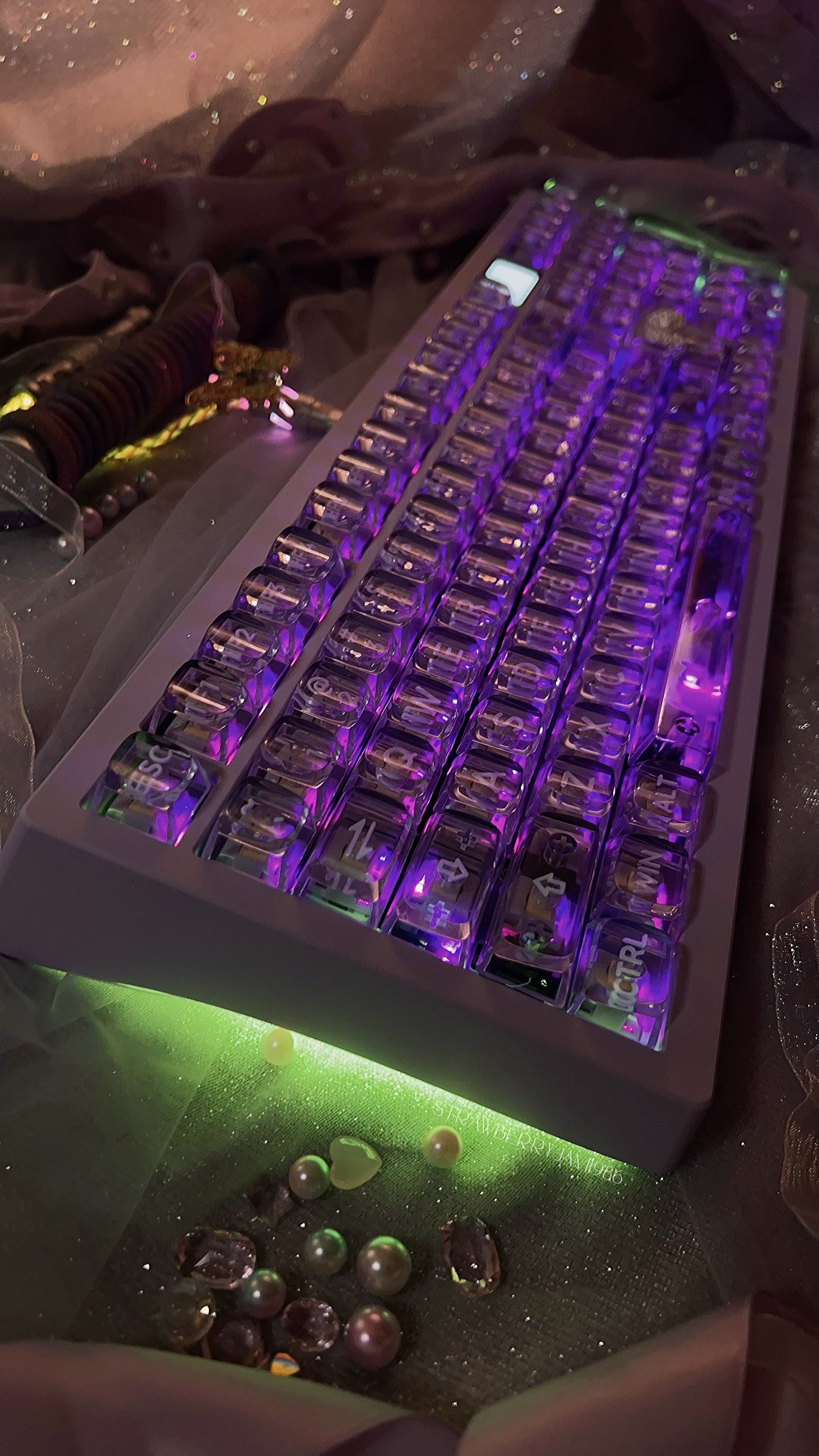 「only 1 Instock」Prebuilt ZOOM98 Purple Aluminum Customized Mechanical Keyboard