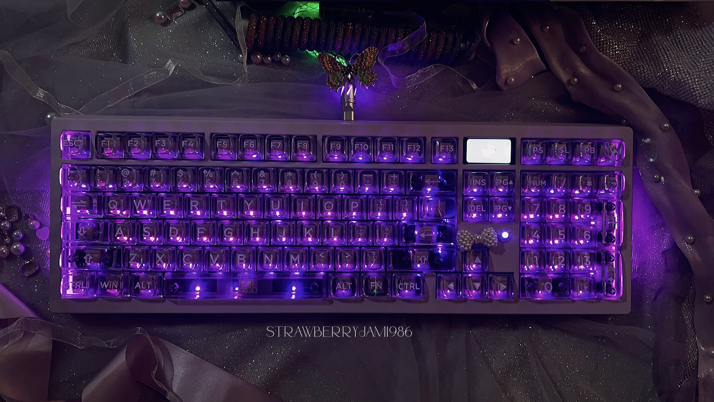 「only 1 Instock」Prebuilt ZOOM98 Purple Aluminum Customized Mechanical Keyboard