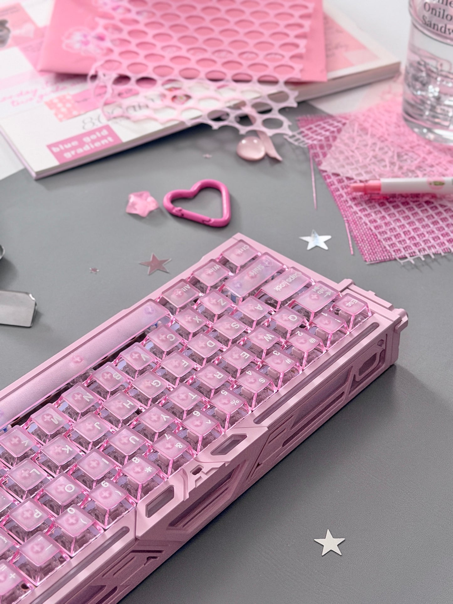 Unboxing Clearance ONLY 1 Instock BGX60 Pink Aluminum Magnetic Switch Gaming Keyboard