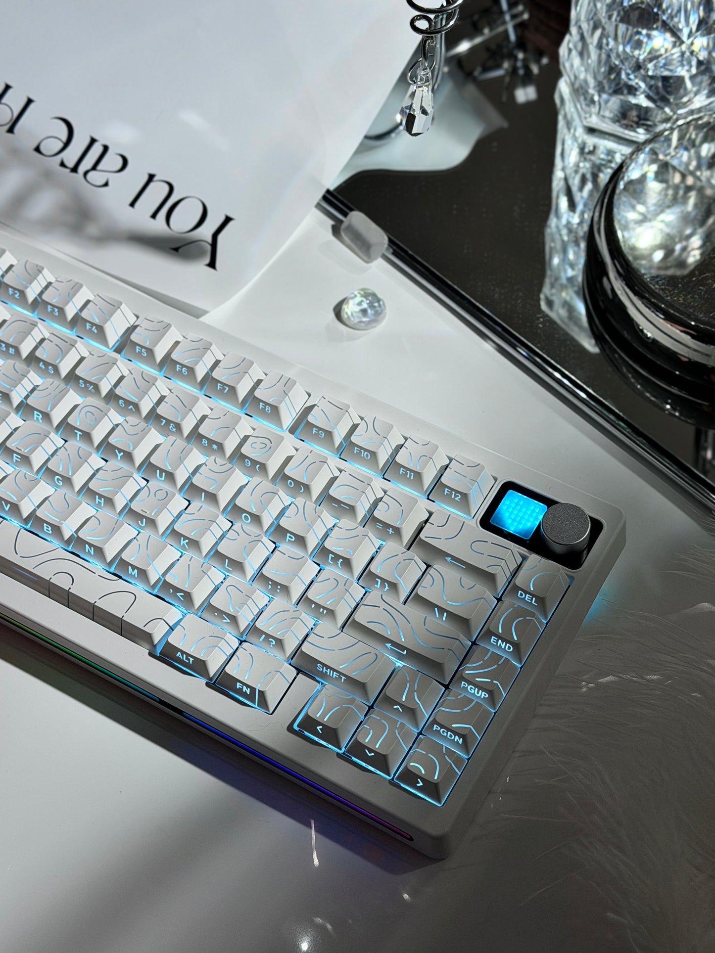 Unboxing ONLY 1 Instock ELECFOX SPECTRA75 Mechanical Gaming Keyboard Wireless RGB Backlight Dot Matrix Display