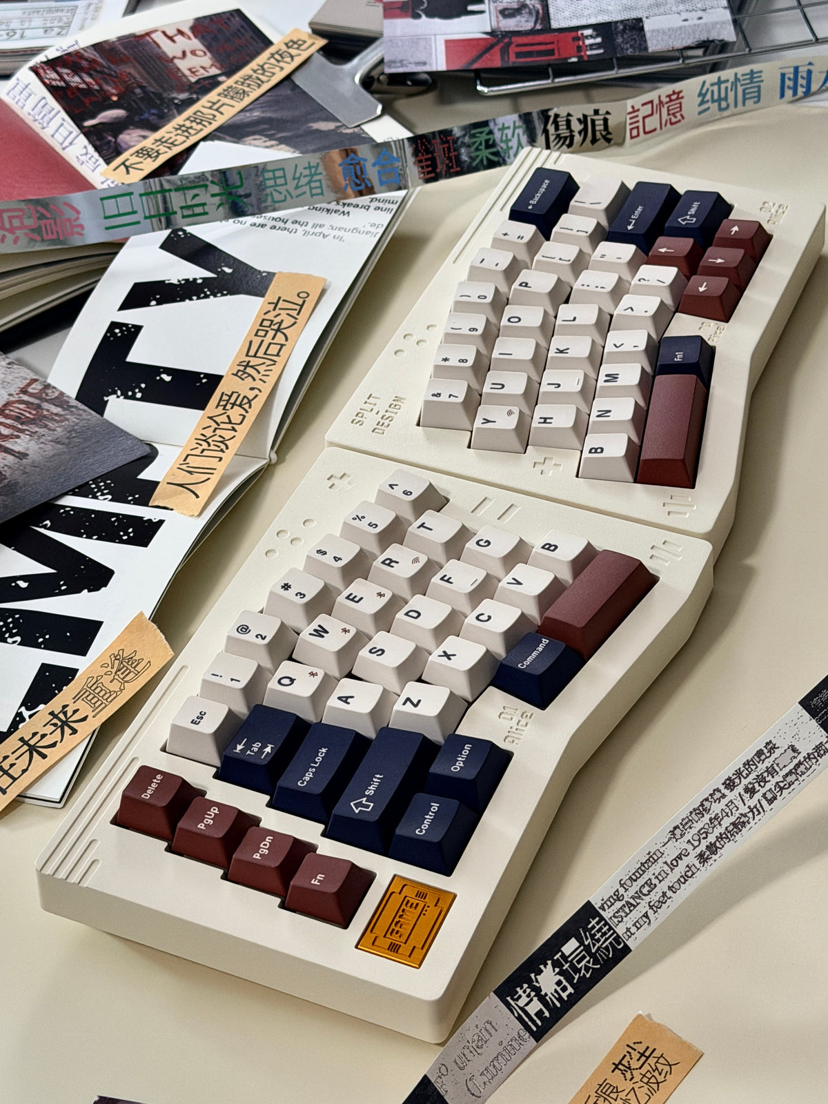 Unboxing Clearance ONLY 1 Instock Keychron Launches Z11 Ultra 8K Alice Split Mechanical Keyboard Retro Cream White | Wireless | Backlit | Ergonomic