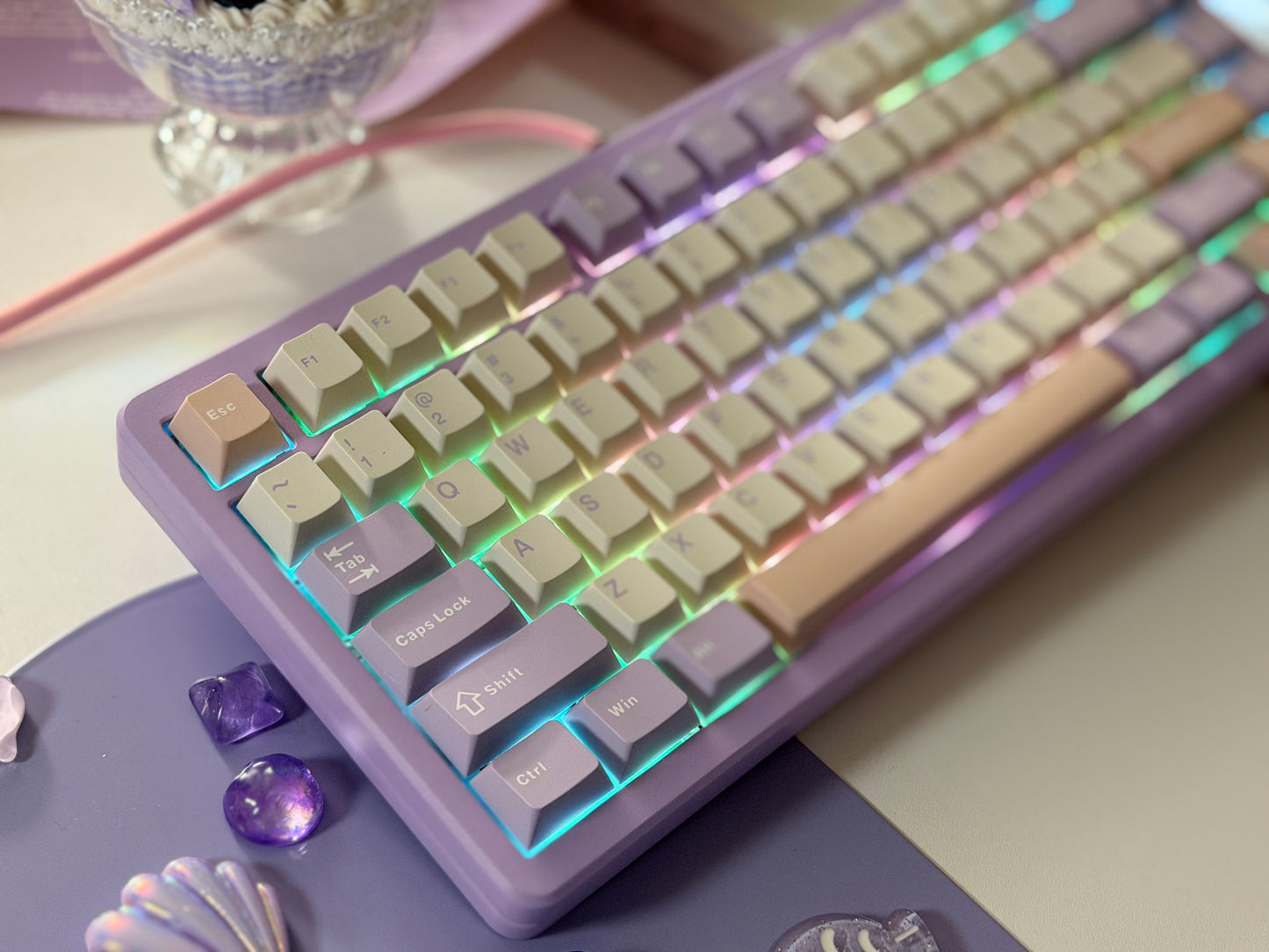 Unboxing Clearance INKY 75 Aluminum RGB Creamy Thocky Purple Wireless Custom Mechanical Keyboard
