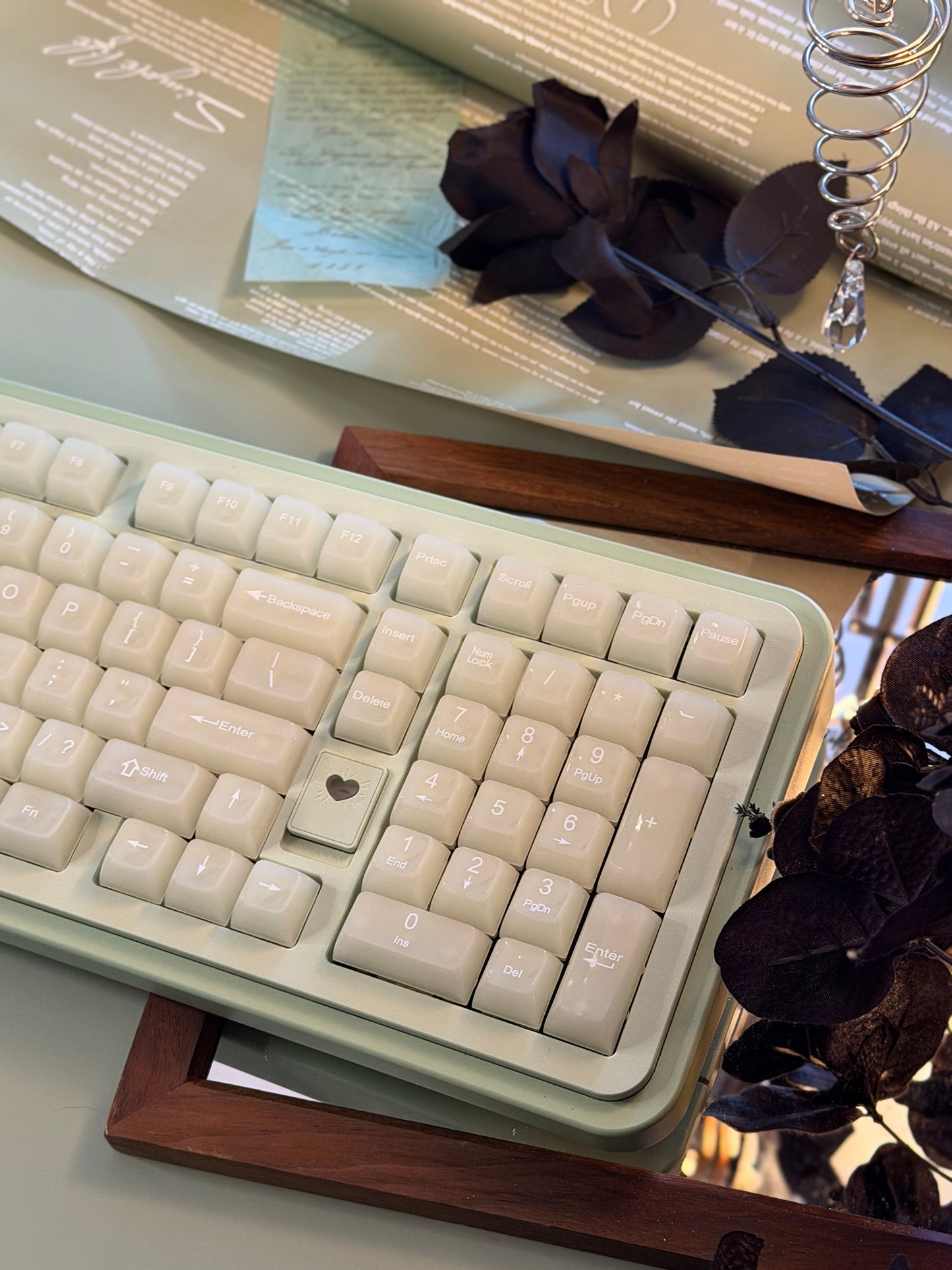 ONLY 1 Instock Prebuilt Aluminum Customized Mechanical Keyboard Rich98 Green Set