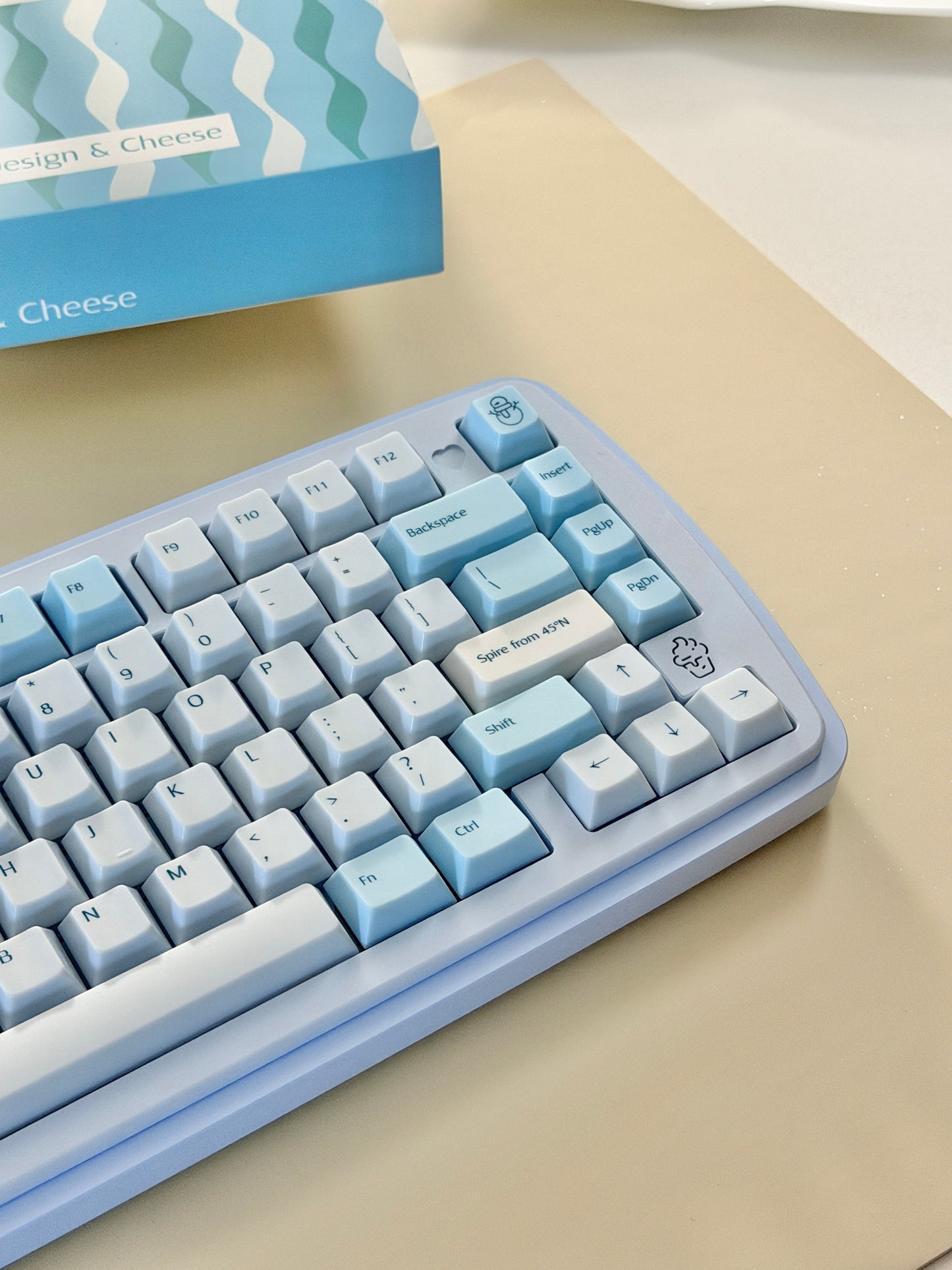ONLY 1 Instock Prebuilt Aluminum Custom Mechanical Keyboard Yummy75 Blue Set
