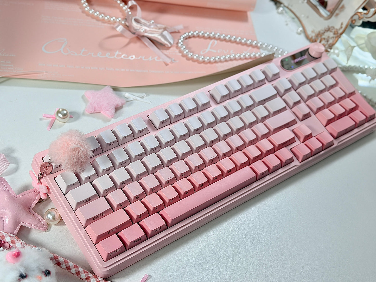 Unboxing For SALEs IP98 Wireless Gaming Keyboard - Wireless Keyboard with RGB Backlighting, IPX8 Water Resistance, and Side Printed PBT Translucent Keycaps, Suitable for Gaming or Work (Pink White)
