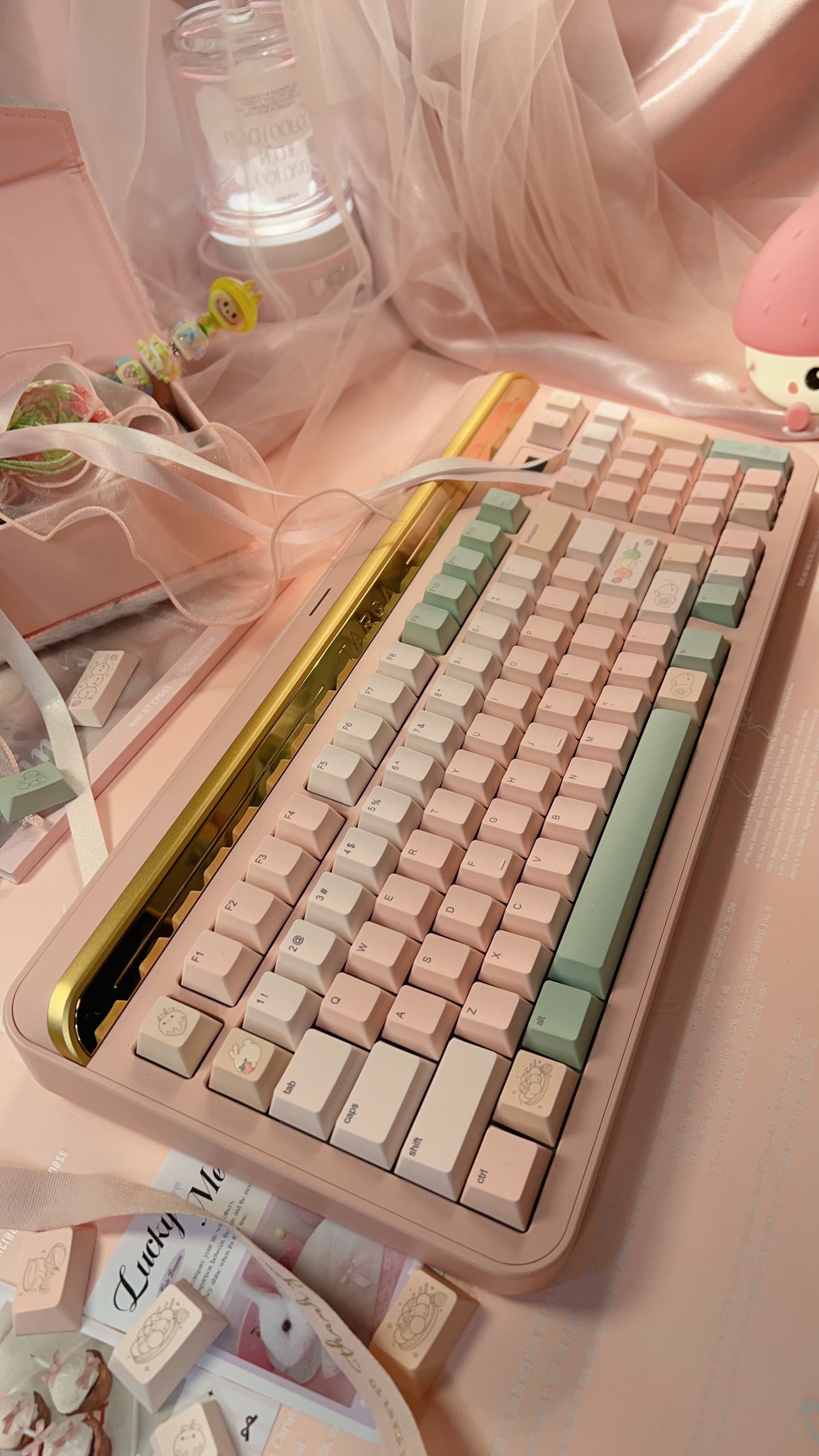 mechbunni x strawberryjam1986 sweet dango peach green Keycap