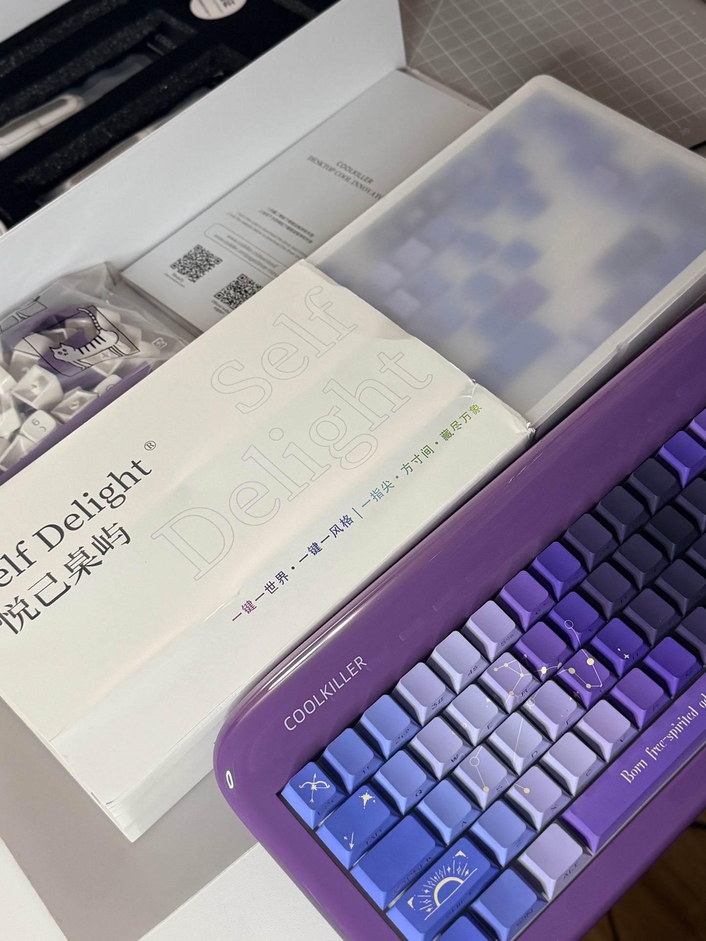 Unboxing Clearance ONLY 1 Instock Coolkiller Vivid67 Aluminum Mechanical Wireless keyboard Violet Purple Sagittarius Keycaps Chiiwaka Switch