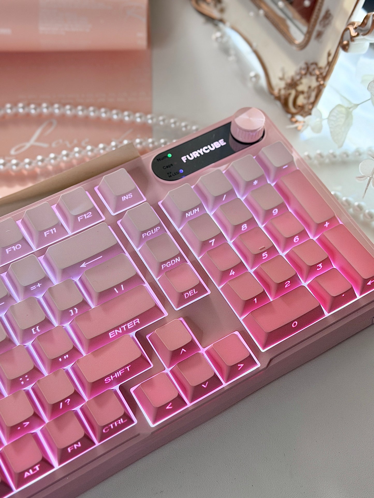 Unboxing For SALEs IP98 Wireless Gaming Keyboard - Wireless Keyboard with RGB Backlighting, IPX8 Water Resistance, and Side Printed PBT Translucent Keycaps, Suitable for Gaming or Work (Pink White)