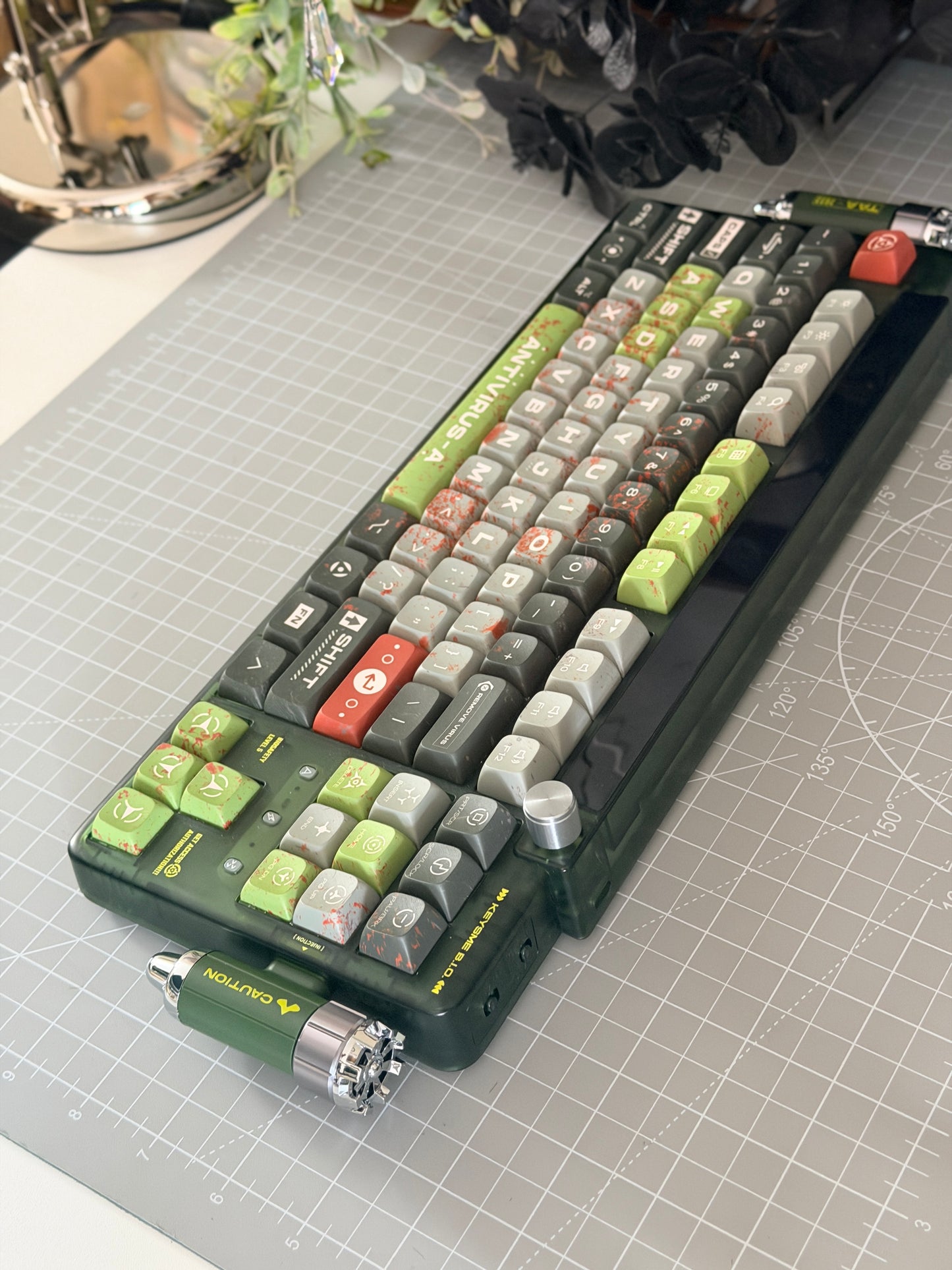Unboxing Sample For Sale ONLY 1 Instock Keysme Lunar 01 Green Mechanical Keyboard- Ghost Ship