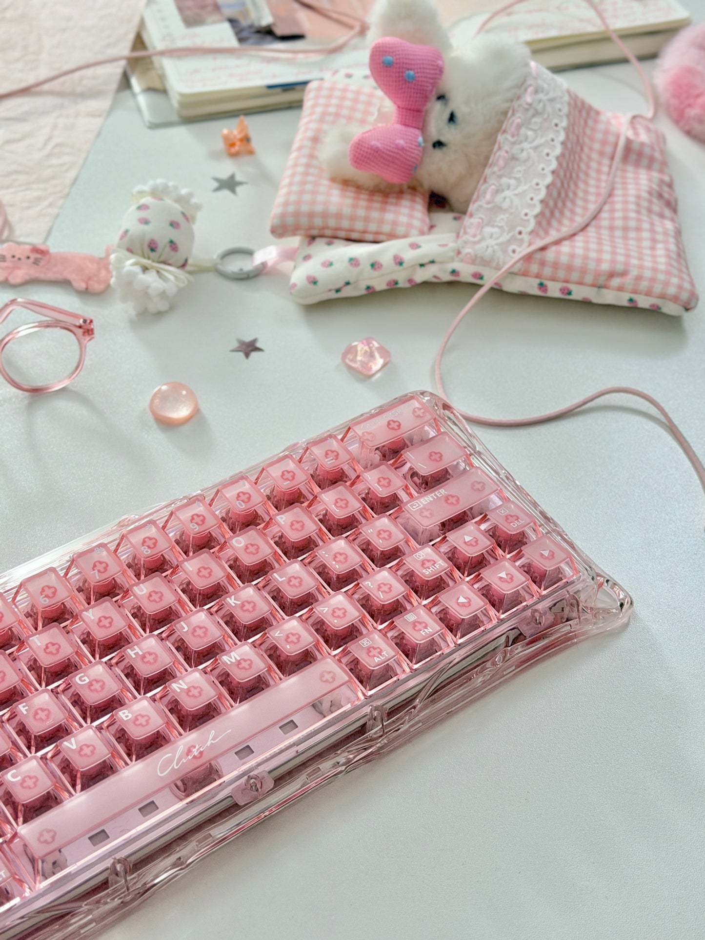 Unboxing Clearance ONLY 1 Instock GravaStar Mercury V60 Crystal Rose Magnetic Gaming Keyboard