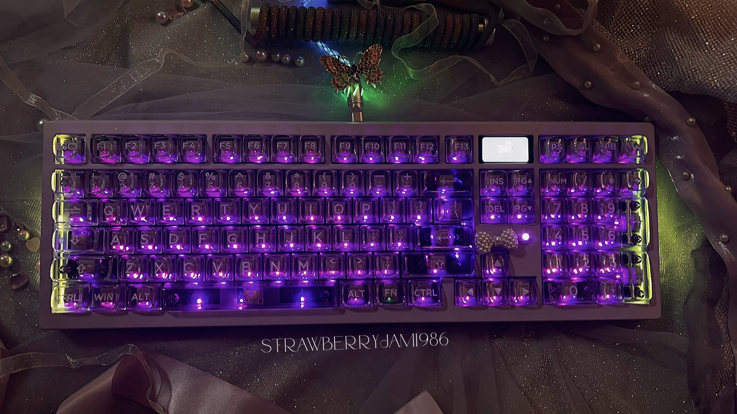 「only 1 Instock」Prebuilt ZOOM98 Purple Aluminum Customized Mechanical Keyboard