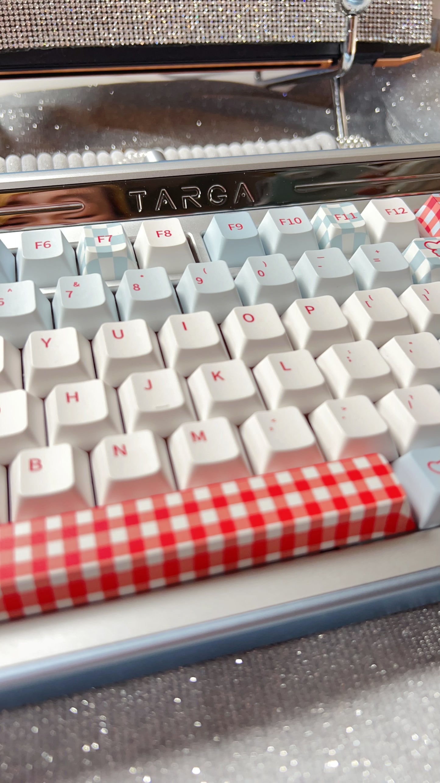 Prebuilt Targa98 Silver Blue Aluminum Customized Mechanical Keyboard