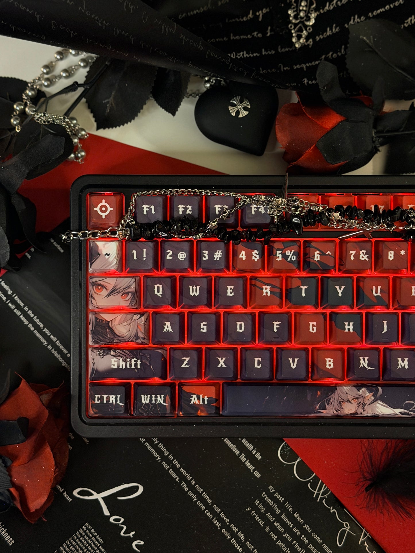 Unboxing For Sales ARTEMIS K719 PRO Anime RGB Gaming Mechanical Keyboard(not including shooting decoration)