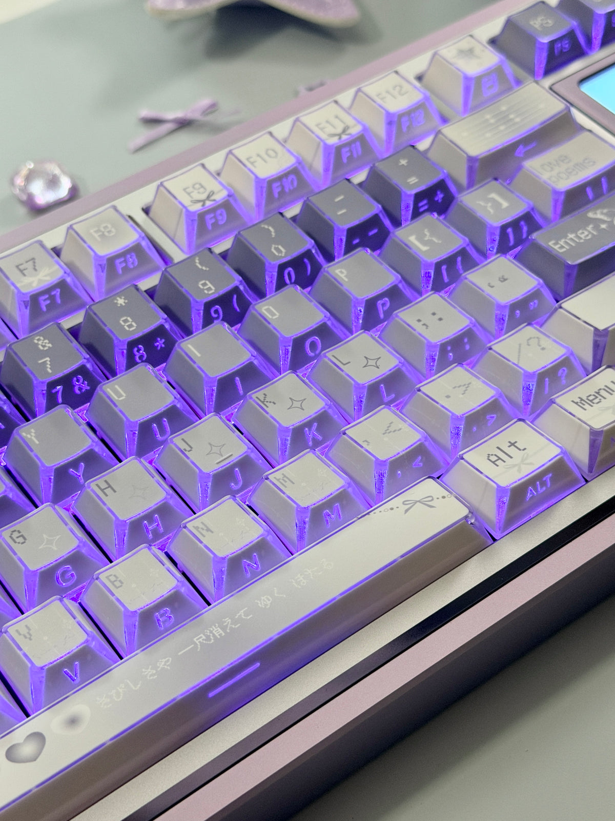 #0304 Lavender Butterfly Dream Keycaps | Pastel Blue Purple Fairycore Mechanical Keyboard Keycaps