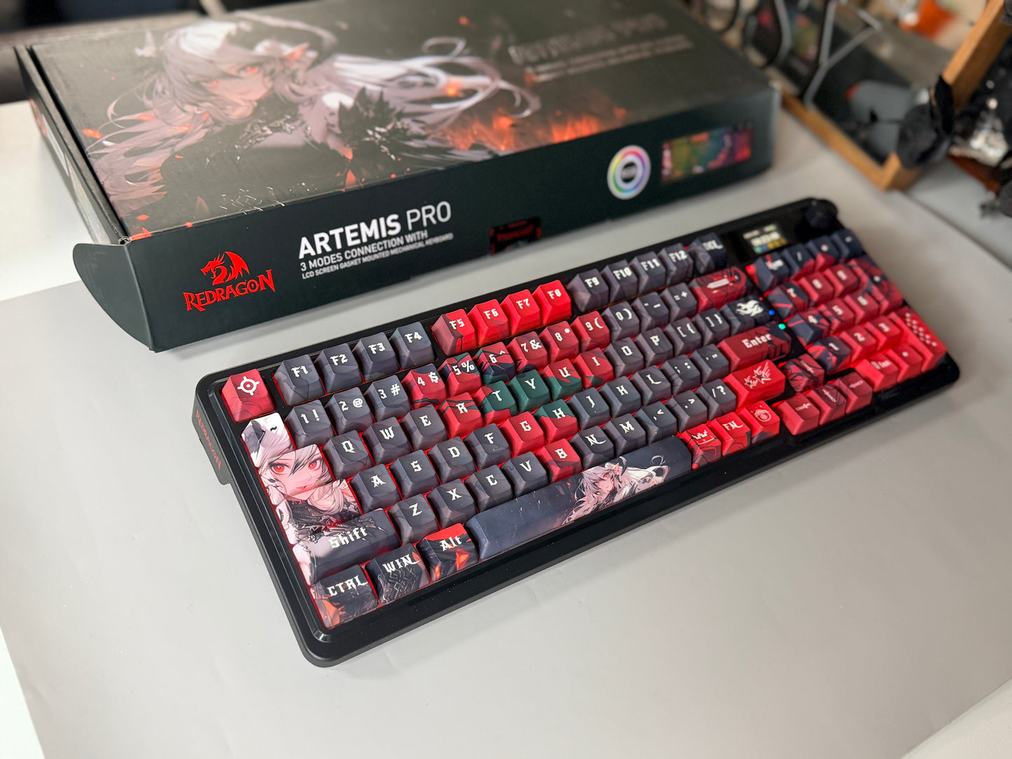 Unboxing For Sales ARTEMIS K719 PRO Anime RGB Gaming Mechanical Keyboard(not including shooting decoration)