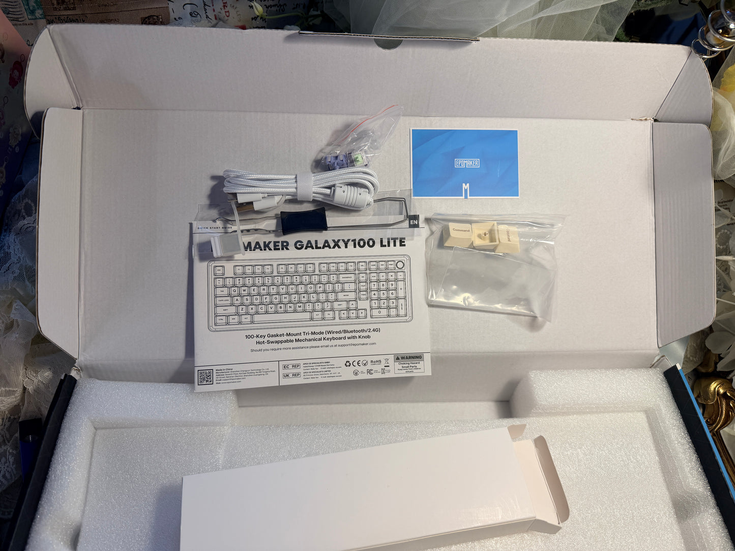 Unboxing For Sales ONLY 1 Instock EPOMAKER Galaxy100 lite Creamy Thocky Full Size Wireless Mechanical Keyboard