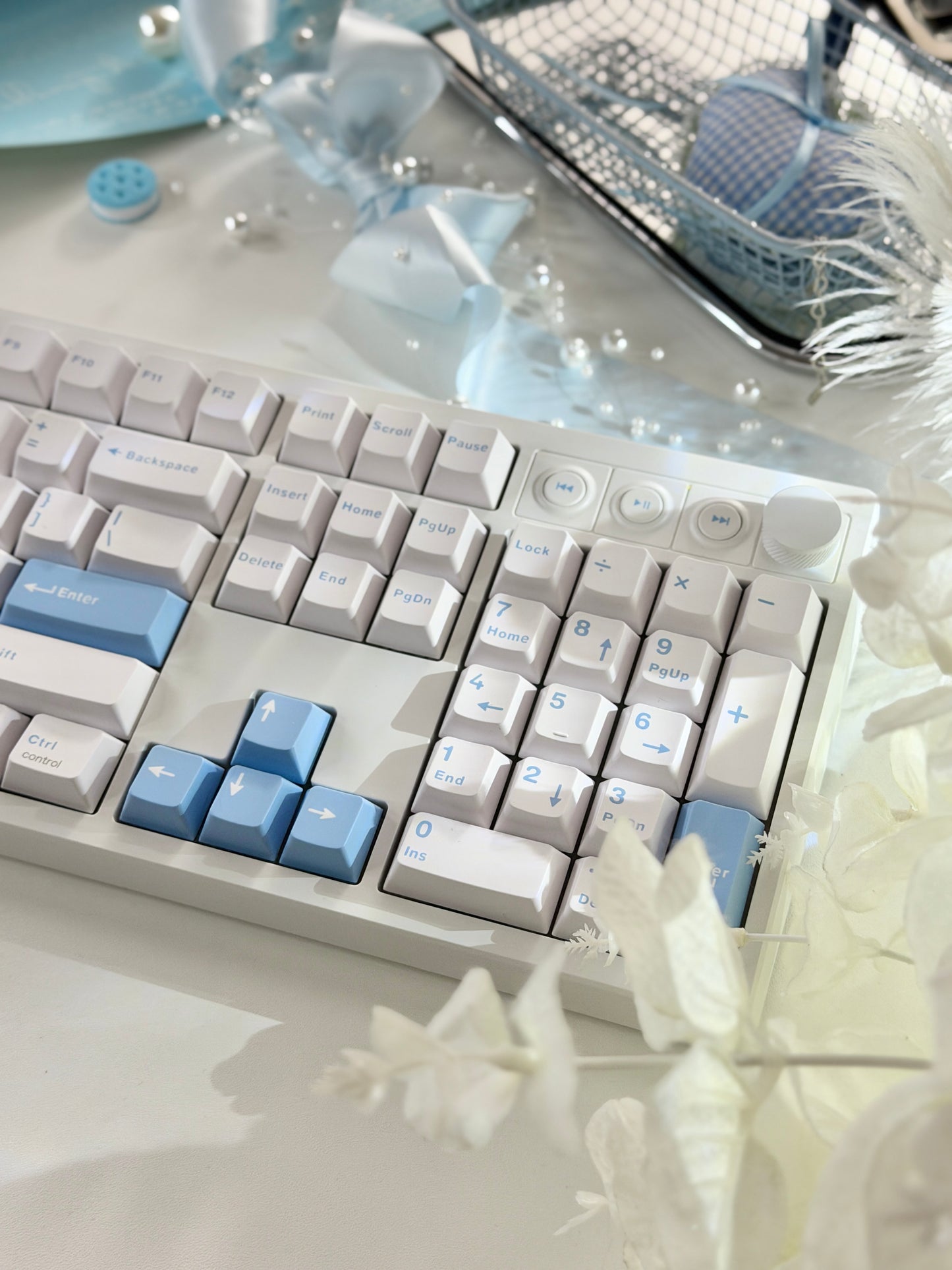 Unboxing For SALEs Mechlands Vibe108 Silent Switch Mechanical Keyboard White Blue