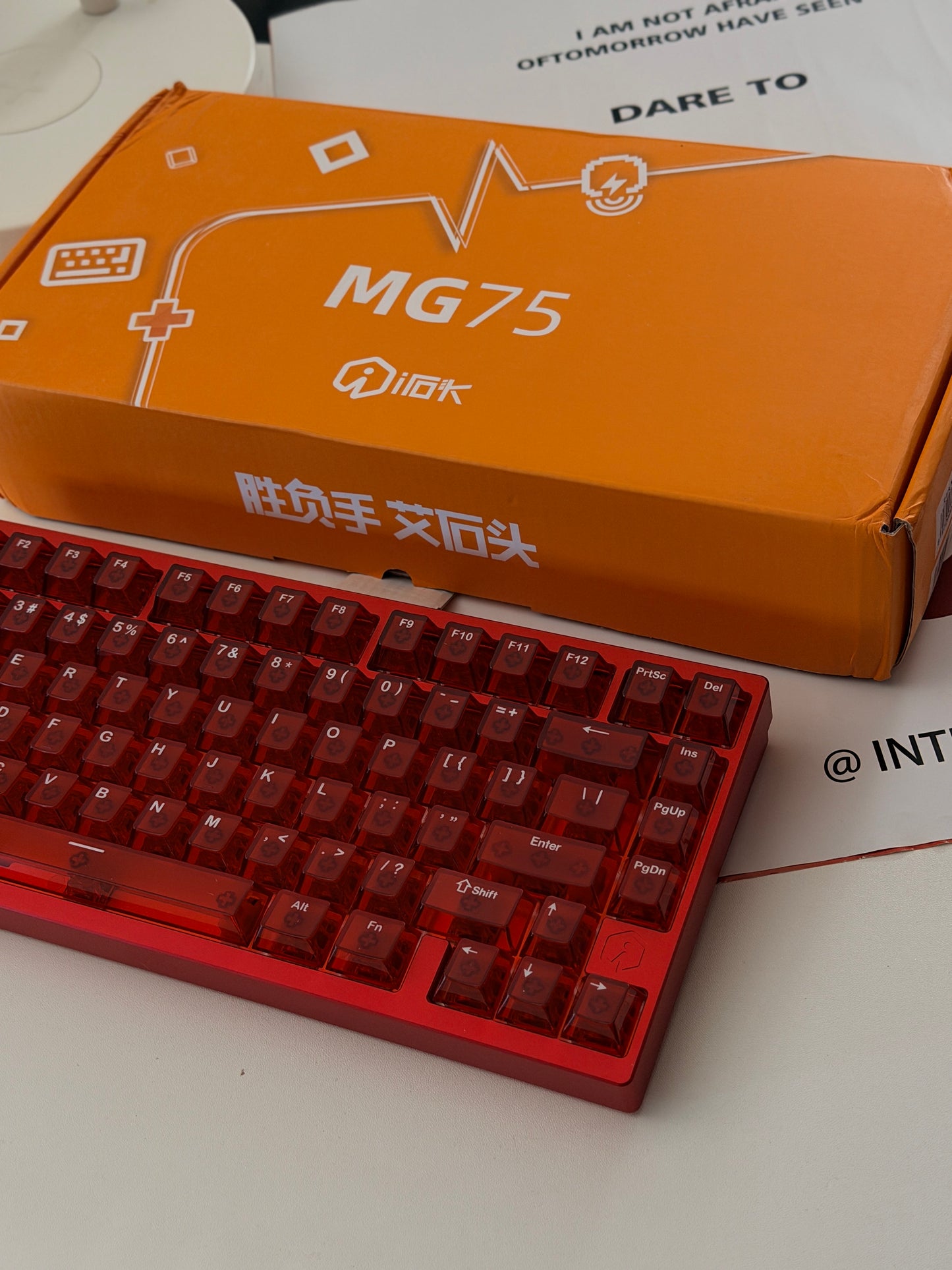 Unboxing Clearance ONLY 1 Instock IROK MG75 V2 HE Anodized Red GAMING Keyboard