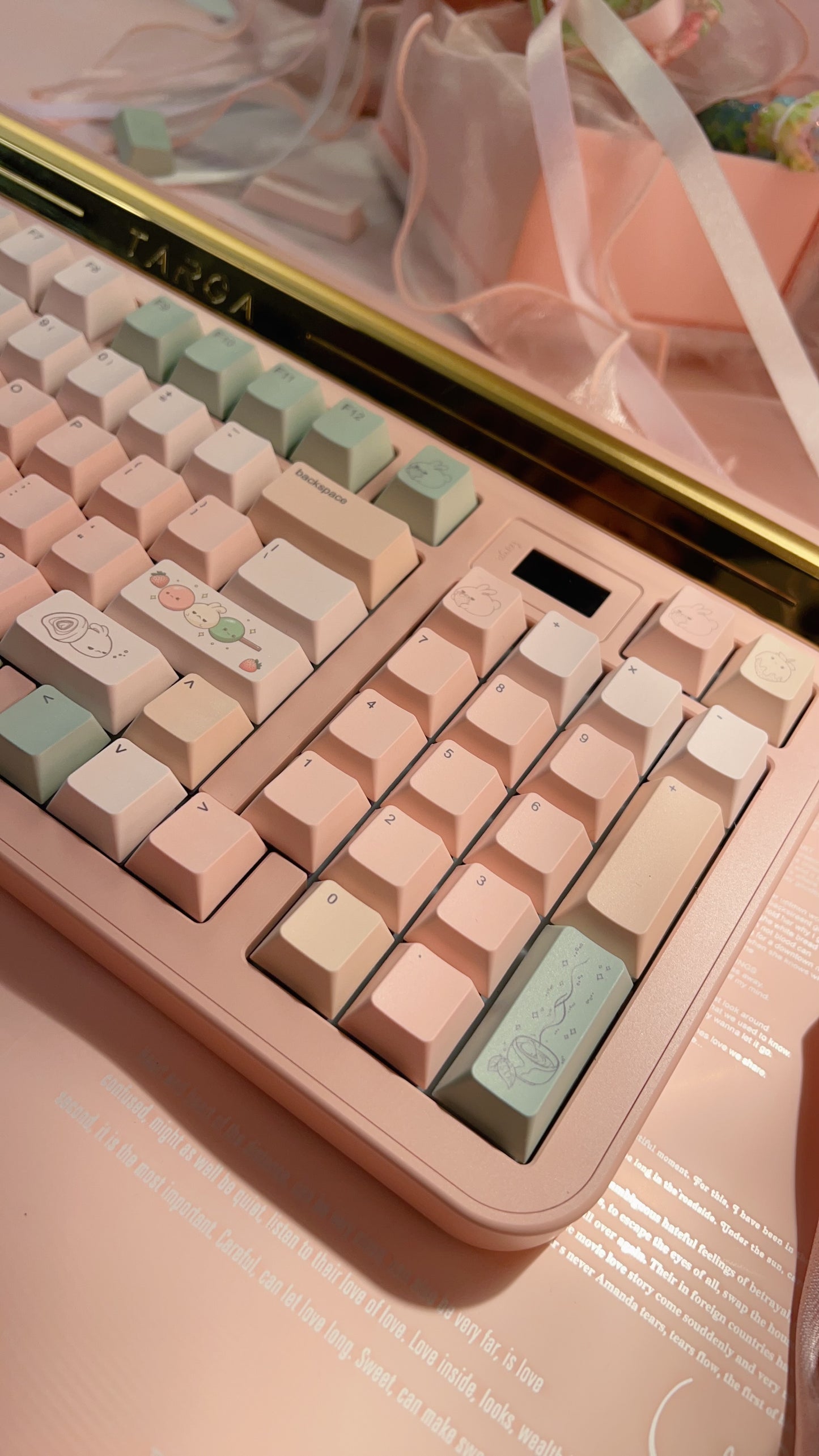 mechbunni x strawberryjam1986 sweet dango peach green Keycap