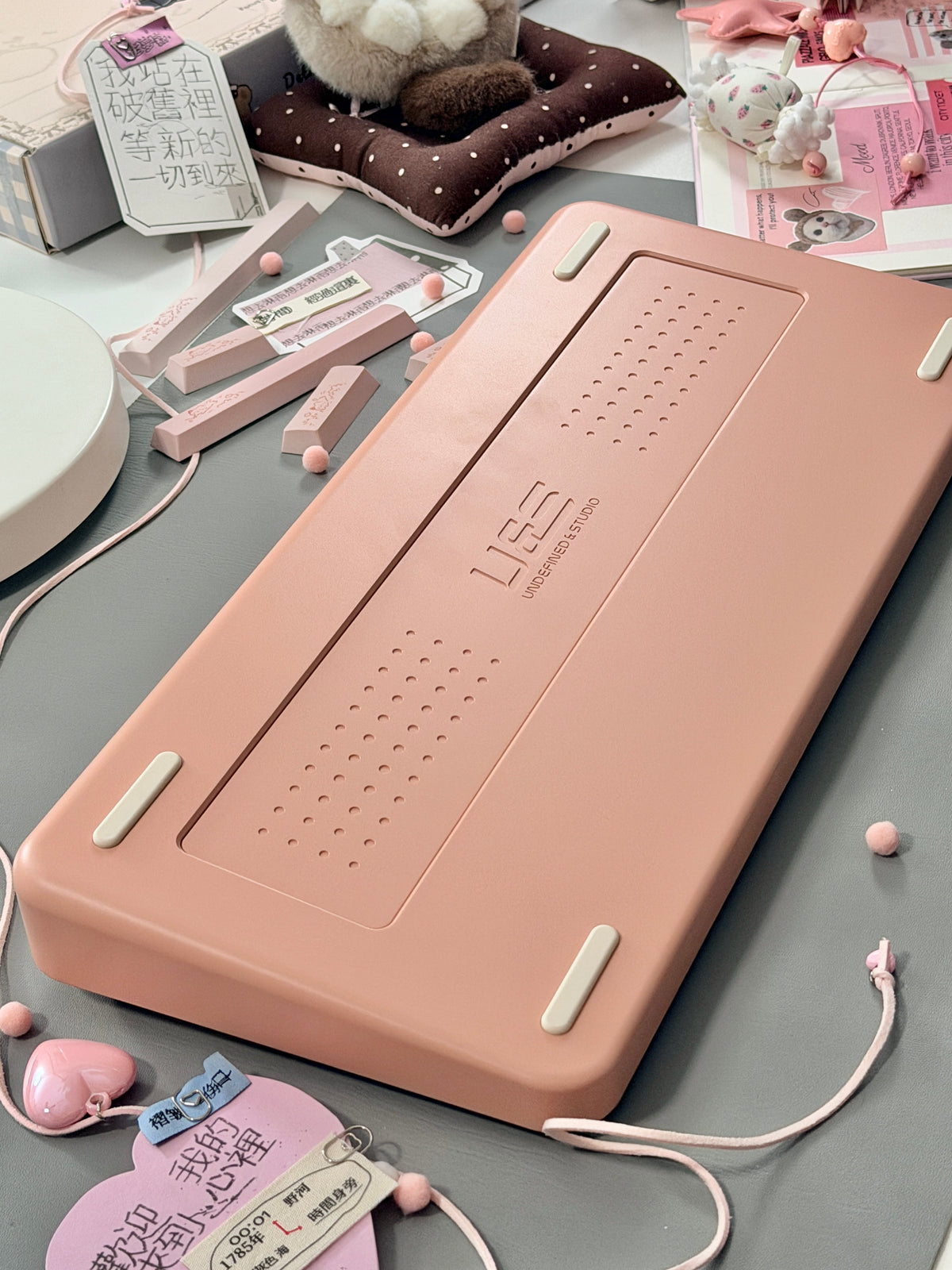 ONLY 1 Instock Prebuilt Aluminum Custom Mechanical Keyboard Targa98 Pink Set