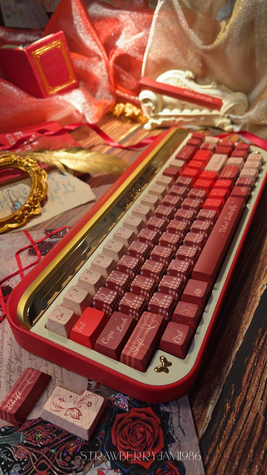 Preorder Prebuilt Targa65 Red Cream Aluminum Customized Mechanical Keyboard