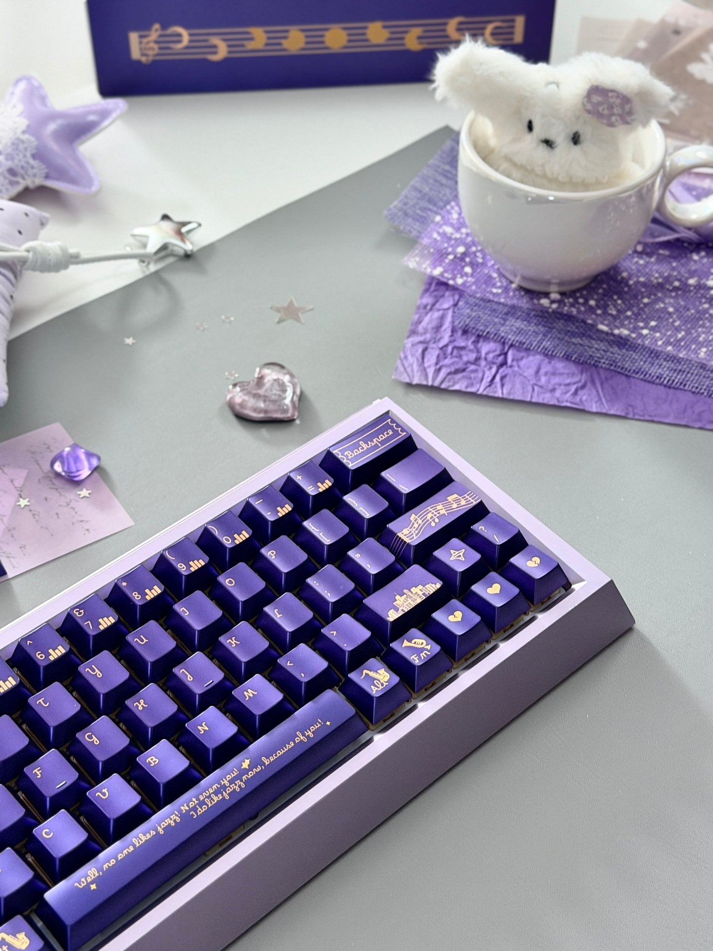 ONLY 1 Instock Prebuilt Aluminum Customized Mechanical Keyboard DAMA60 Anodized Purple Set