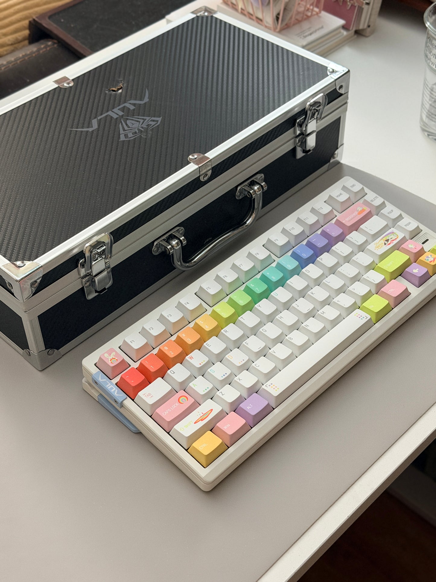 Unboxing Clearance ONLY 1 Instock AULA AG75 Wired Aluminum Keyboard – Shock-Dampening Cloud Rock White(Pro)