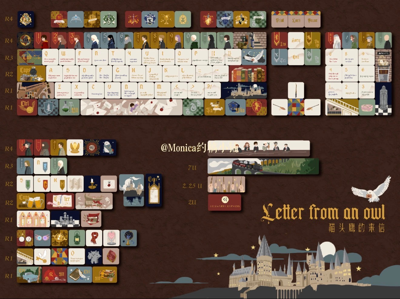 Unboxing Keycap SET ONLY 1 Instock #0288 Harry Potter Theme Hedwig Letters MOA Profile