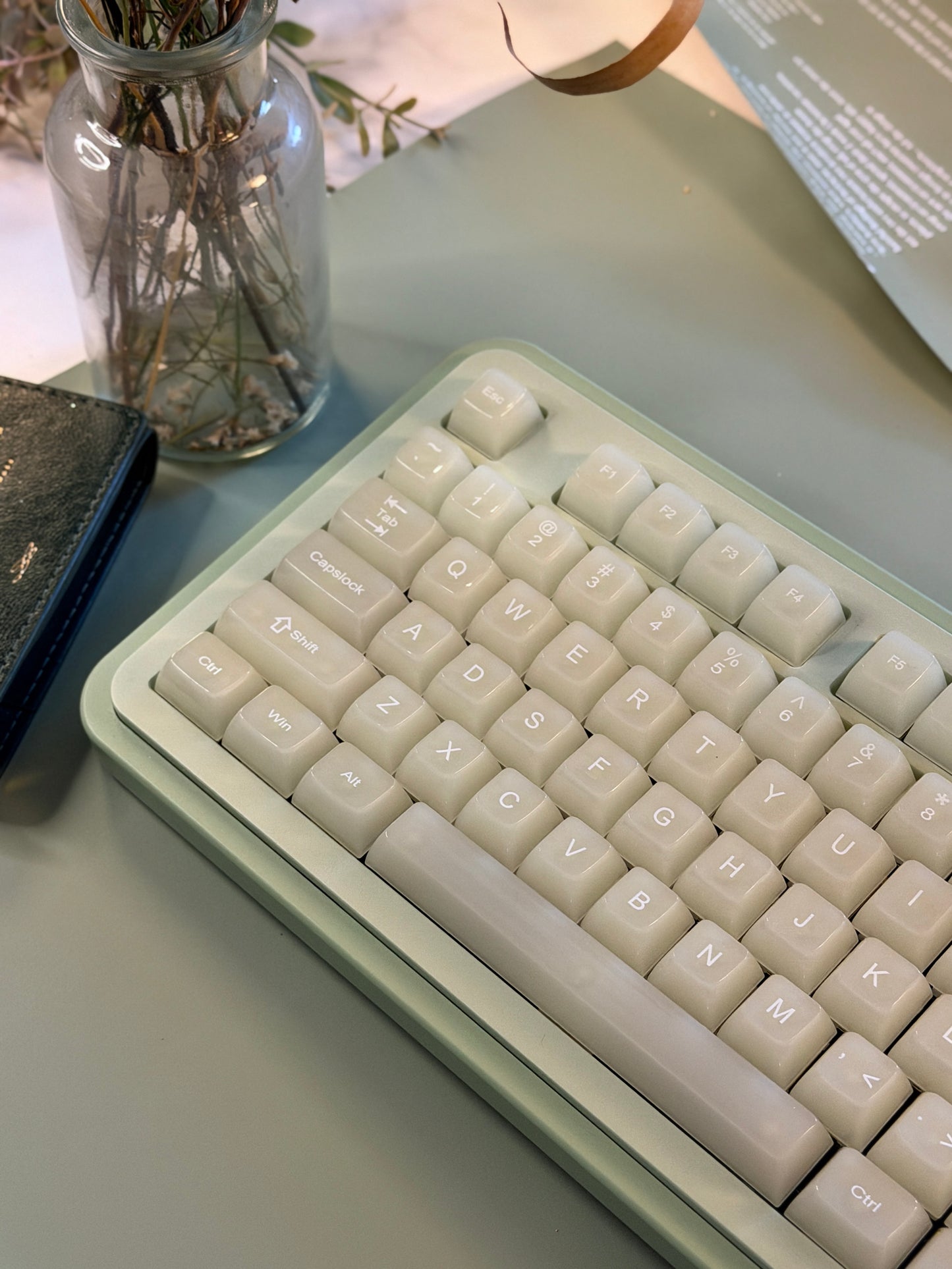 ONLY 1 Instock Prebuilt Aluminum Customized Mechanical Keyboard Rich98 Green Set