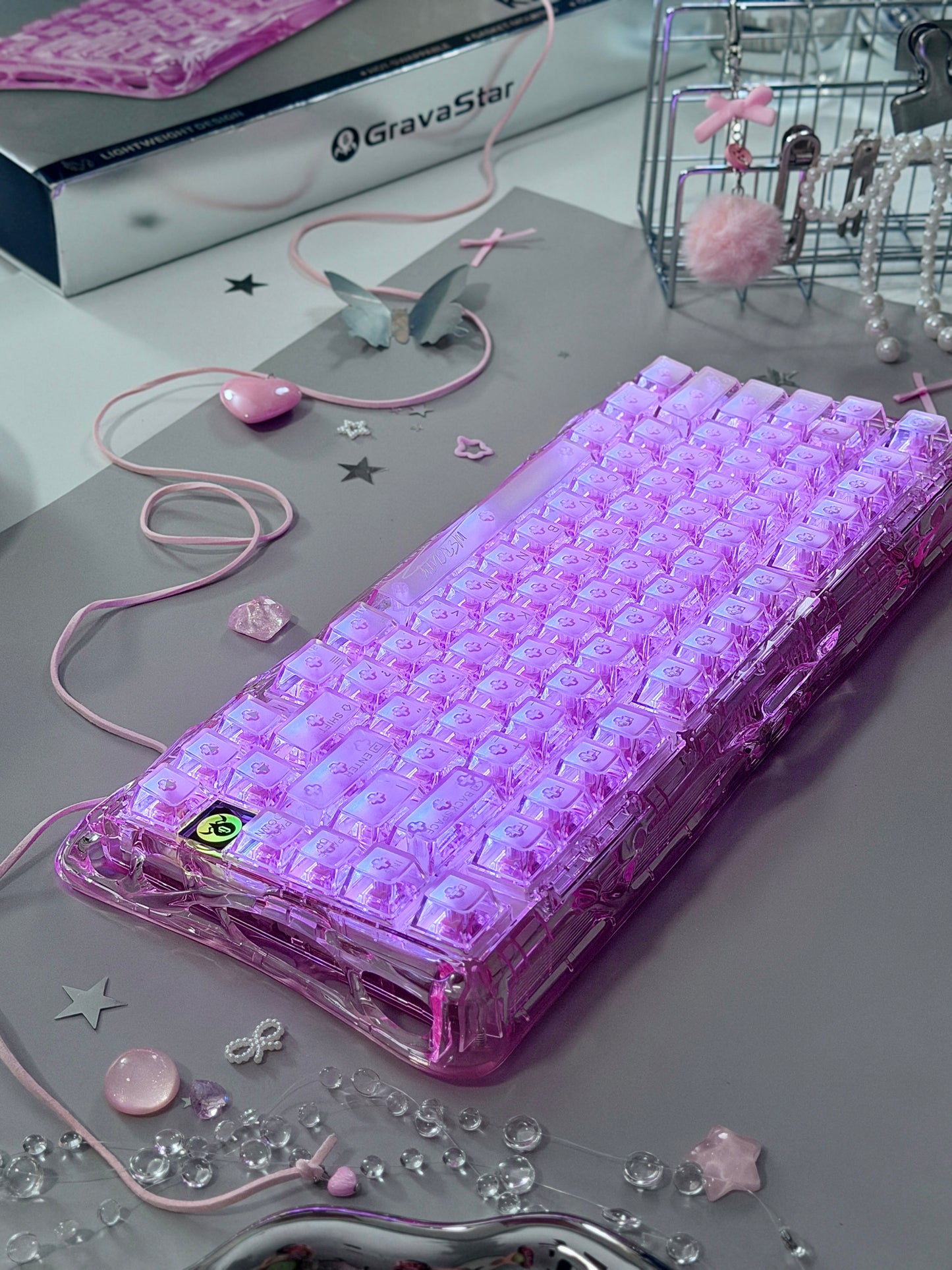 ONLY 1 Unboxing For Clearance Mercury K1 Lite - Crystal RoseMechanical Keyboard