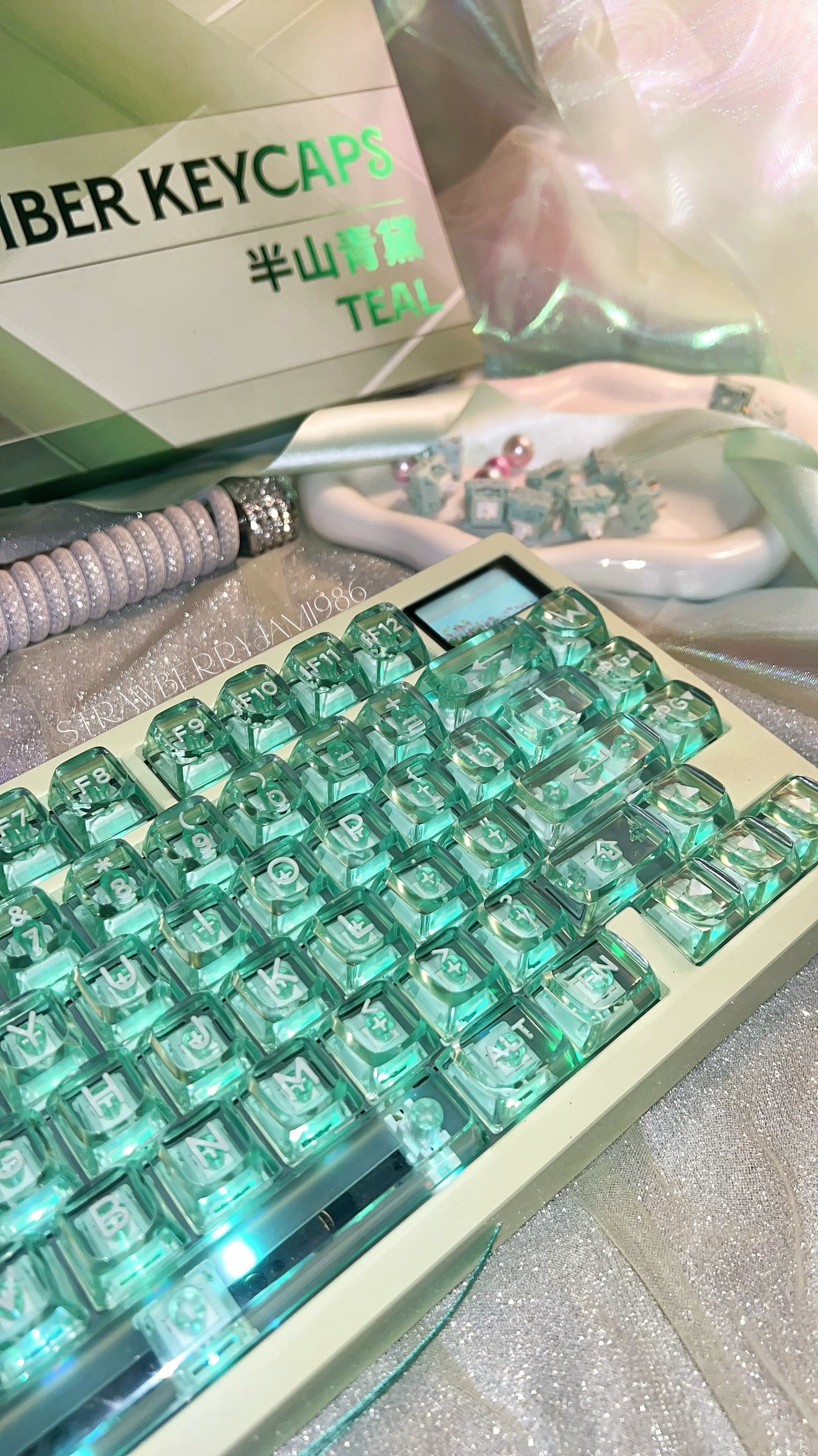 [only 1 Instock] Prebuilt ZOOM75 Green Aluminum Customized Mechanical Keyboard