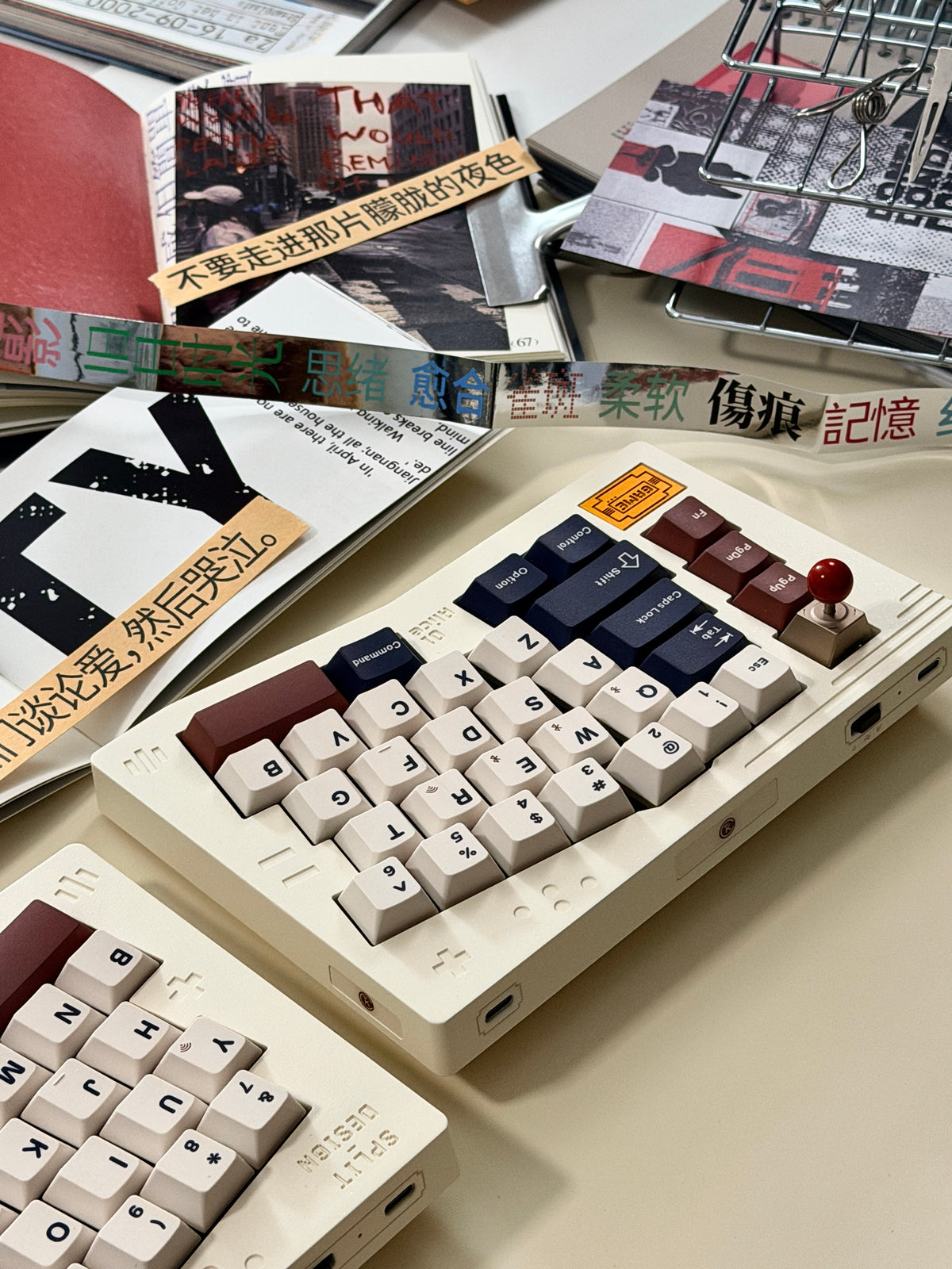 Unboxing Clearance ONLY 1 Instock Keychron Launches Z11 Ultra 8K Alice Split Mechanical Keyboard Retro Cream White | Wireless | Backlit | Ergonomic
