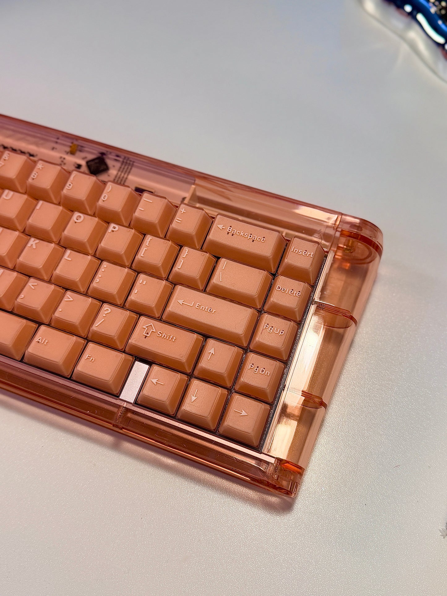 Unboxing For SALEs moeetech GLITTER65 HE (ProSilk HE) Magnetic Switch Keyboard Orange Peach With Bag R2