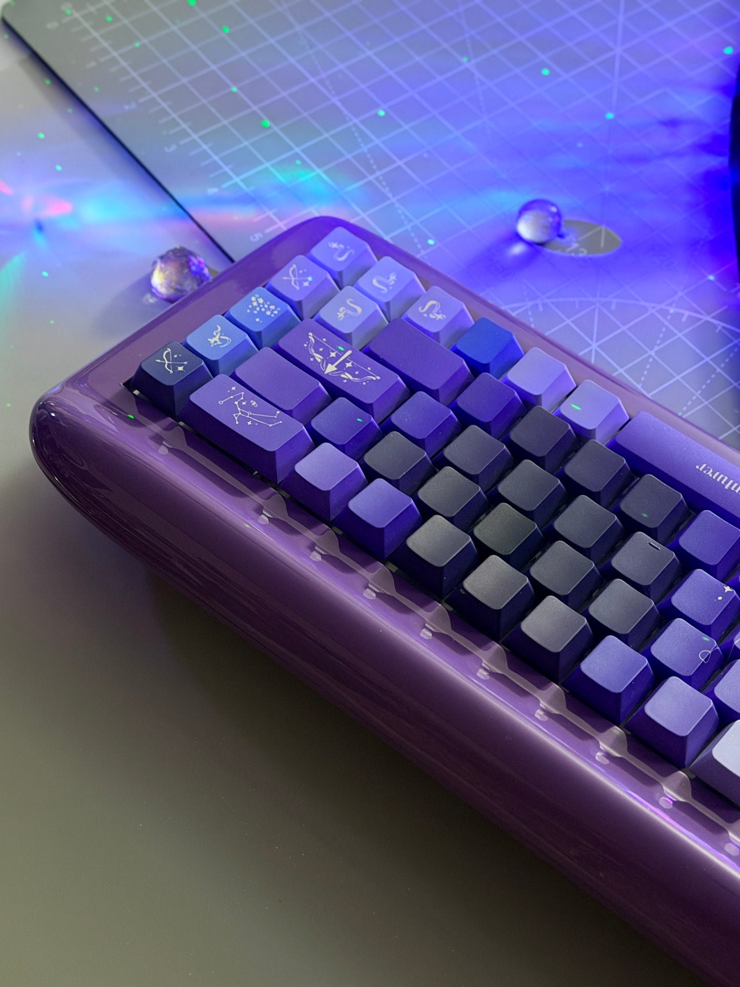 #0274 Sagittarius Purple Black Keycap Cherry Profile(Please Check Matching Keyboard Layout)