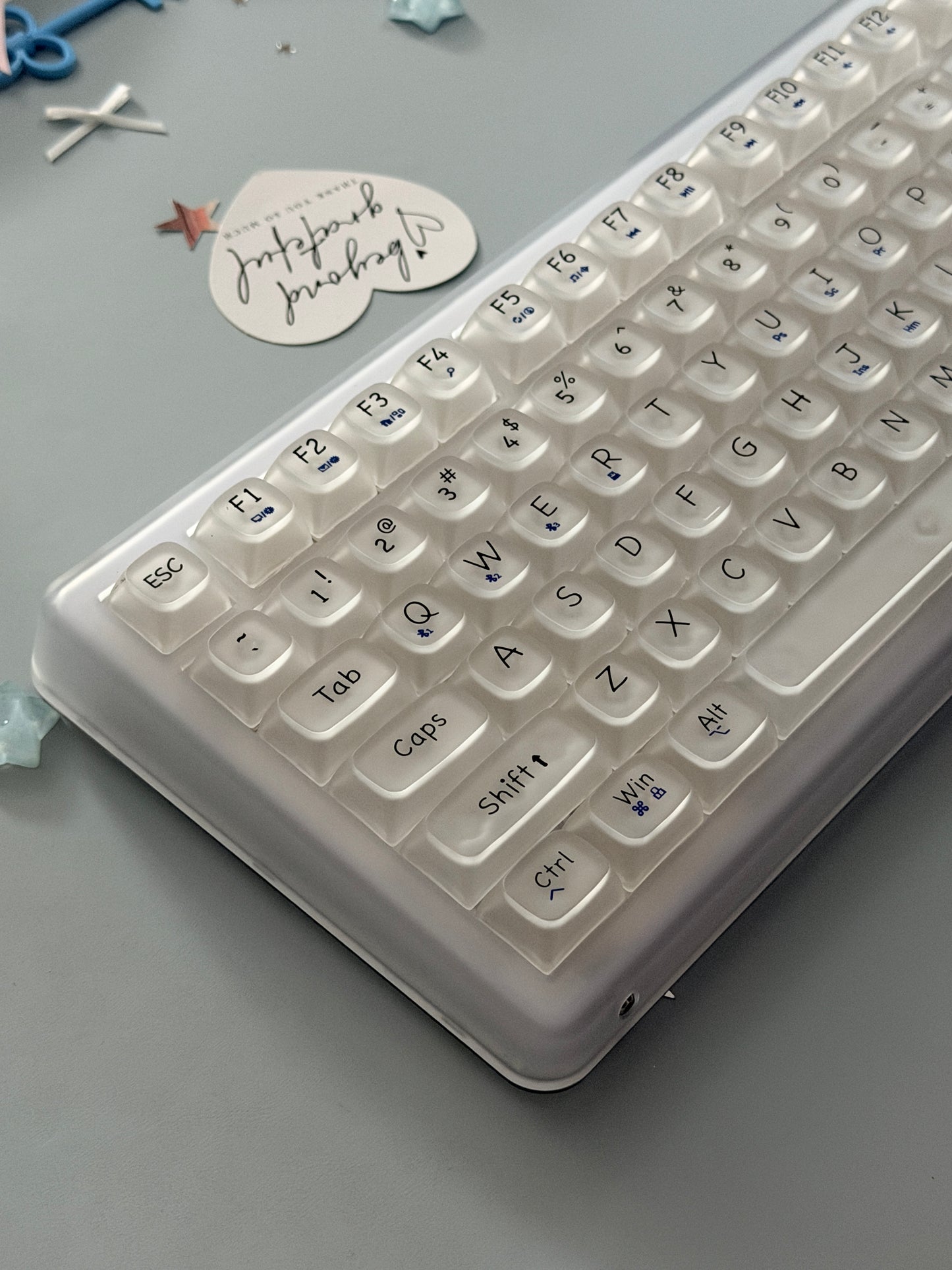 EWEADN V99 Wireless Transparent Mechanical Gaming Keyboard with RGB Backlight