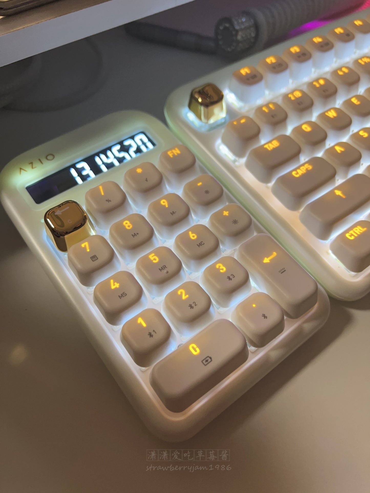 Unboxing For SALEs Azio IZO Wireless BT5/USB PC & Mac Mechanical Keyboard White Blossom & Numpad/Calculator Set