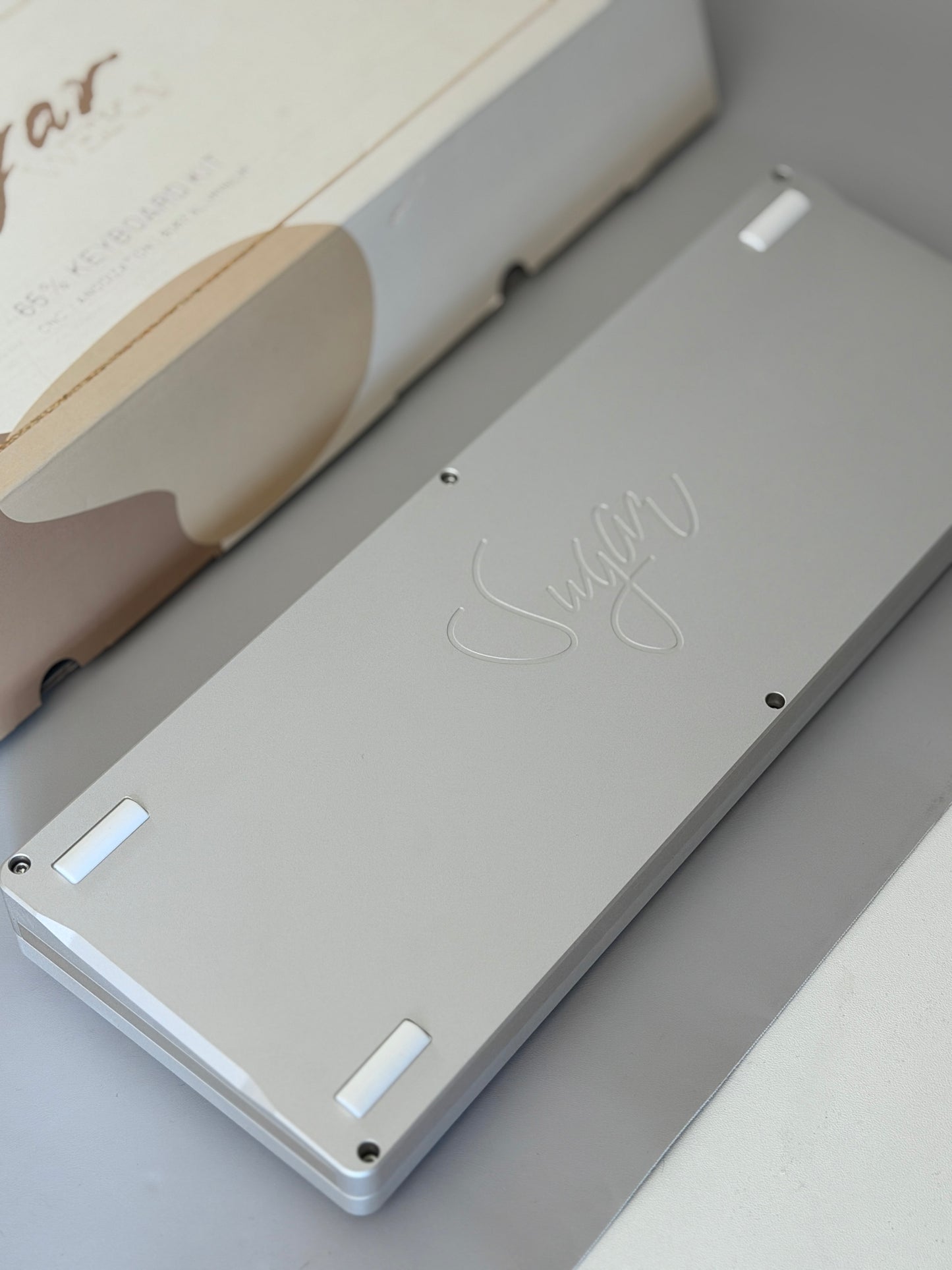 ONLY 1 Instock Prebuilt Aluminum Custom Mechanical Keyboard Weikav Sugar65 + Rose letter Keycaps+Poro Switch