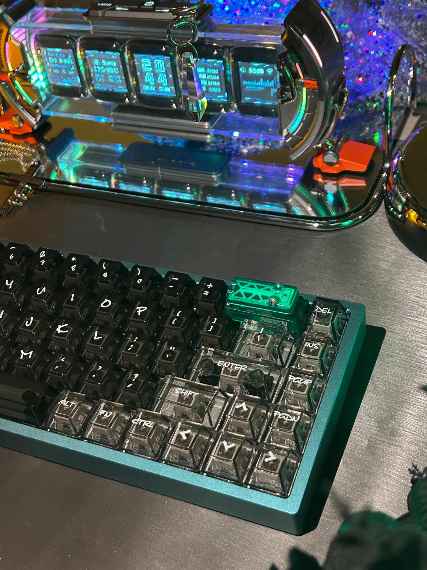 Unboxing For SALEs Meet68 Prebuilt Aurora Green Aluminum Custom Gaming Keyboard + GravaStar UFO Magnetic Switch + Keytok Snake Bell Keycap Set