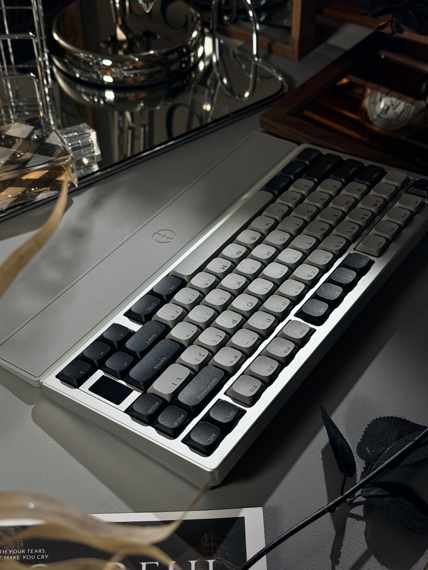 Unboxing Clearance ONLY 1 Instock Chilkey ND75 LP Wireless Gaming Keyboard with LCD Screen Silver Black Grey
