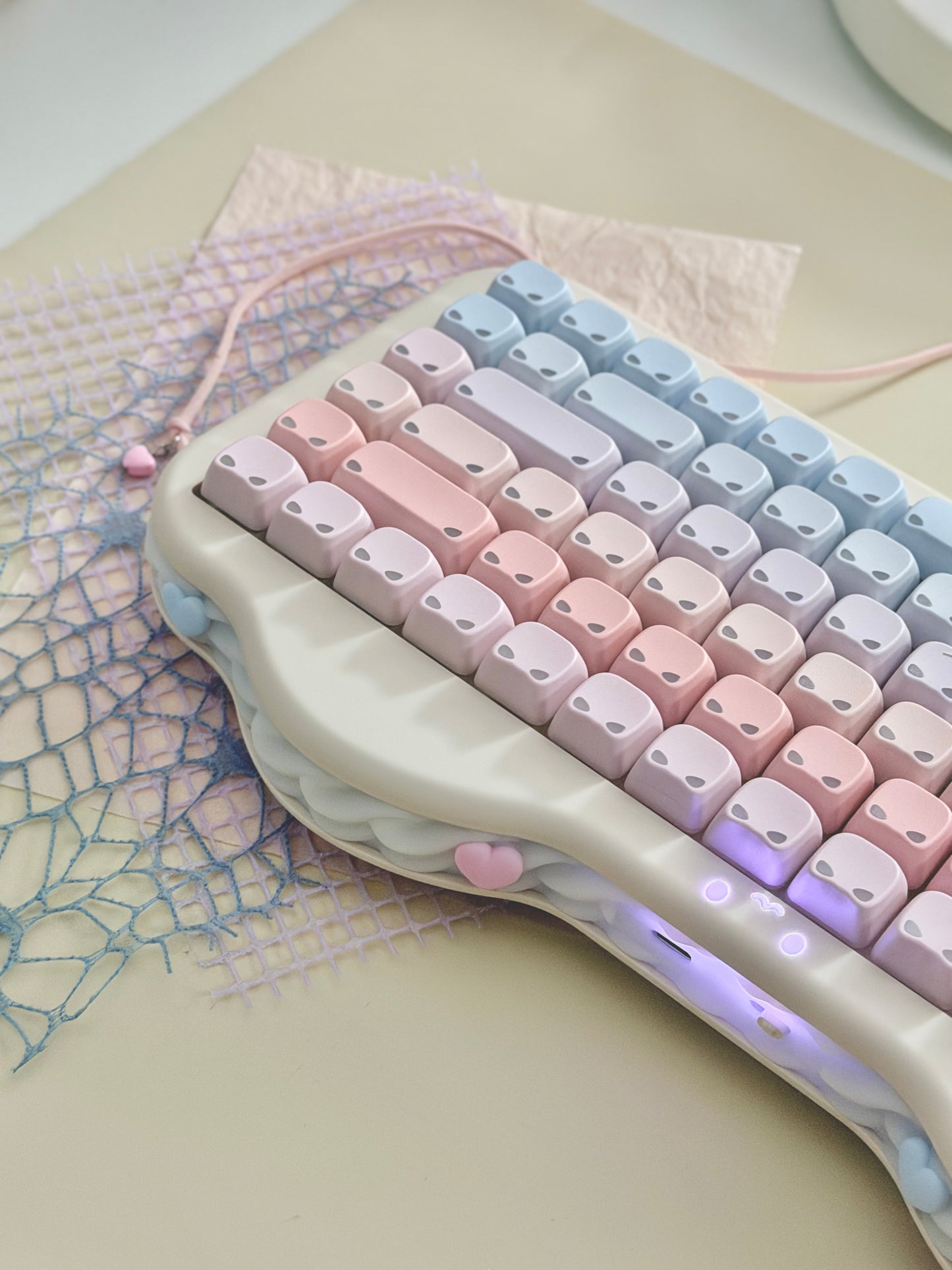 Unboxing Clearance ONLY 1 Instock YUNZII C75 Cake Meow Wireless Mechanical Keyboard ➕ XVX Lumicat MAO Keycap Set