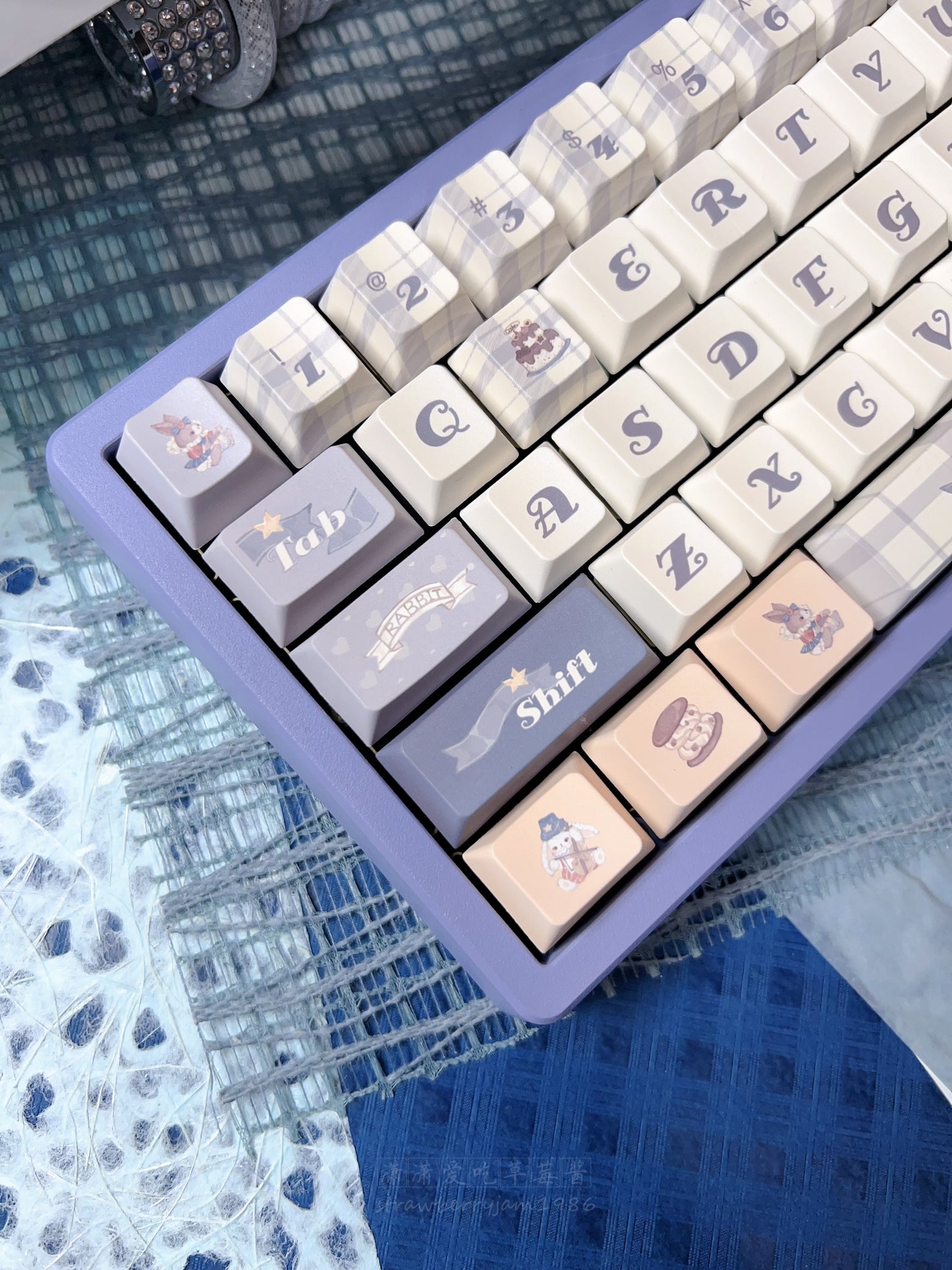 「Fully Assembled」ZOOM65 Purple Blue Aluminum Customized Mechanical Keyboard