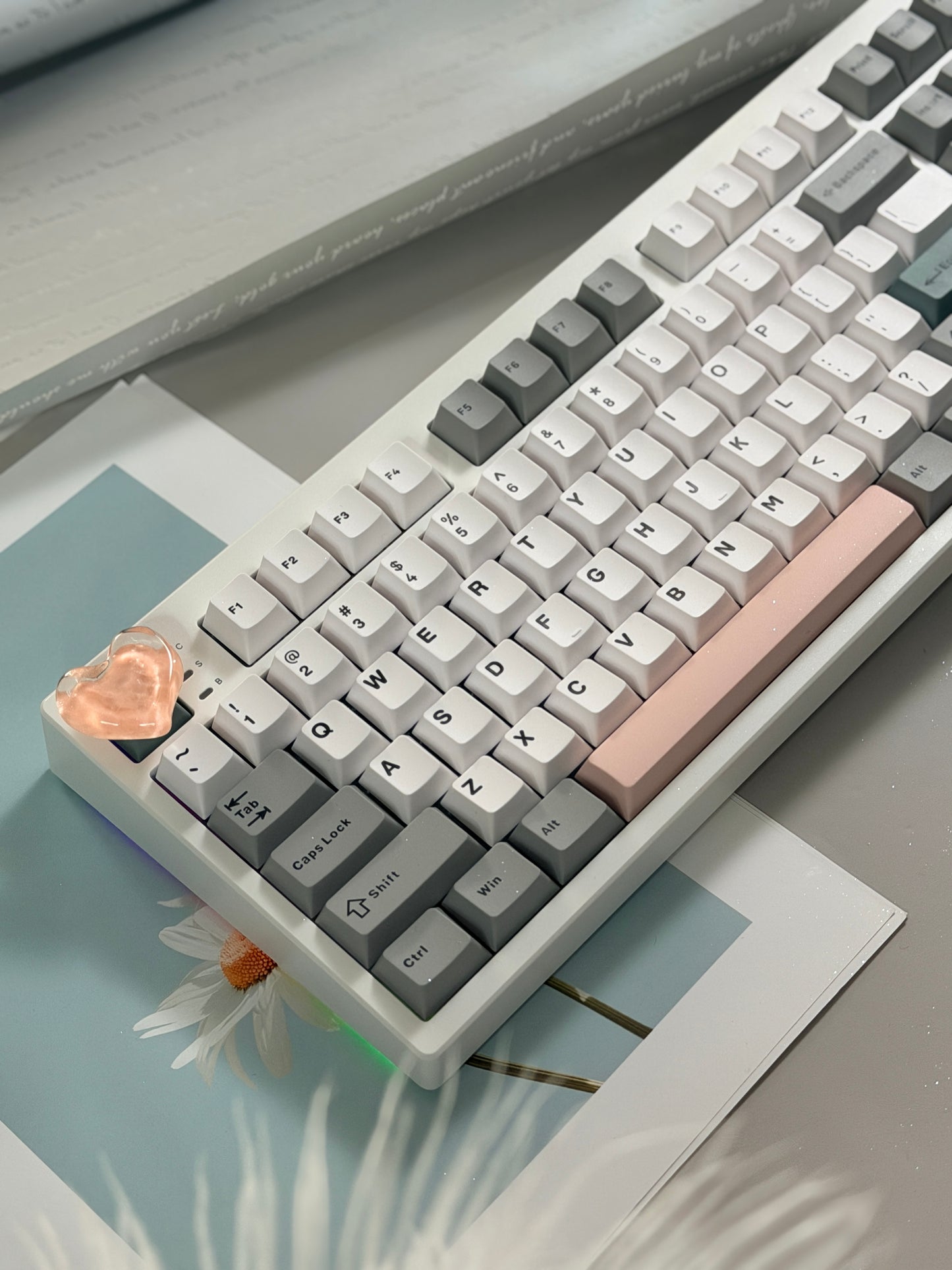 Unboxing Clearance EPOMAKER TH87 RGB Creamy Thock Mechanical Keyboard Sea Salt Silent Switch