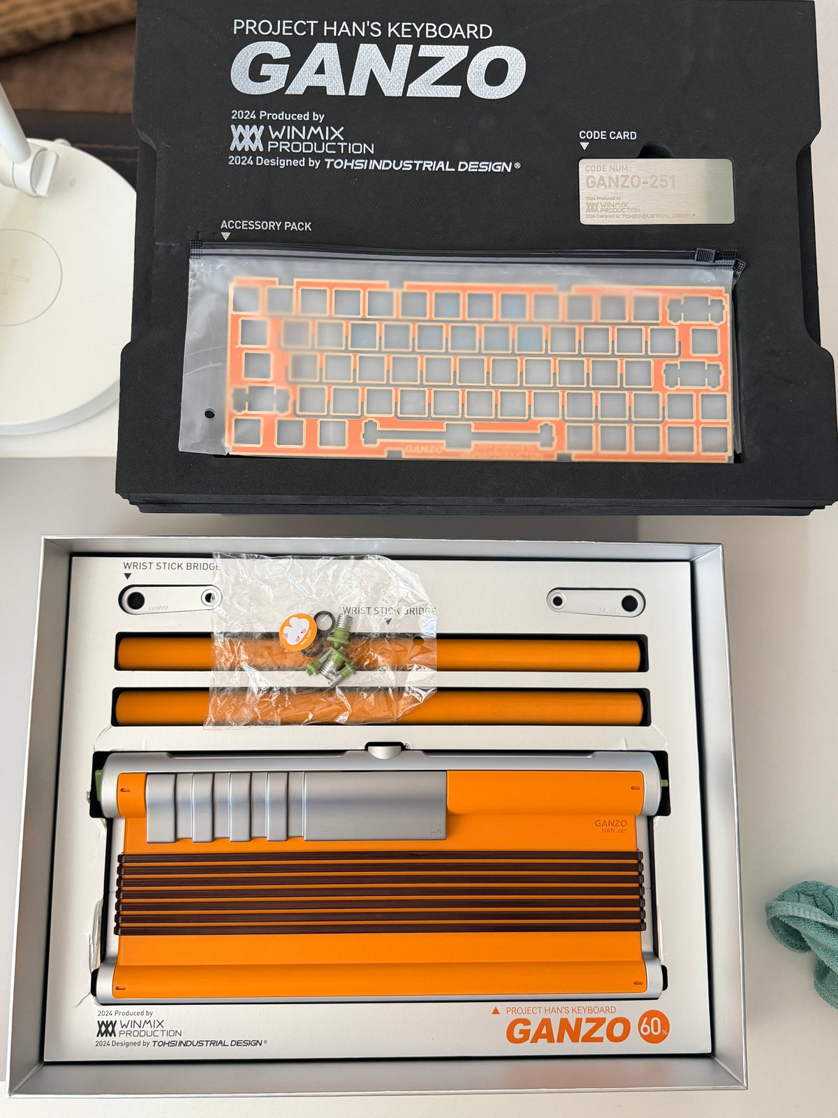 ONLY 1 Instock Prebuilt Aluminum Custom Mechanical Keyboard Ganzo60 Set  | Wireless | Backlit