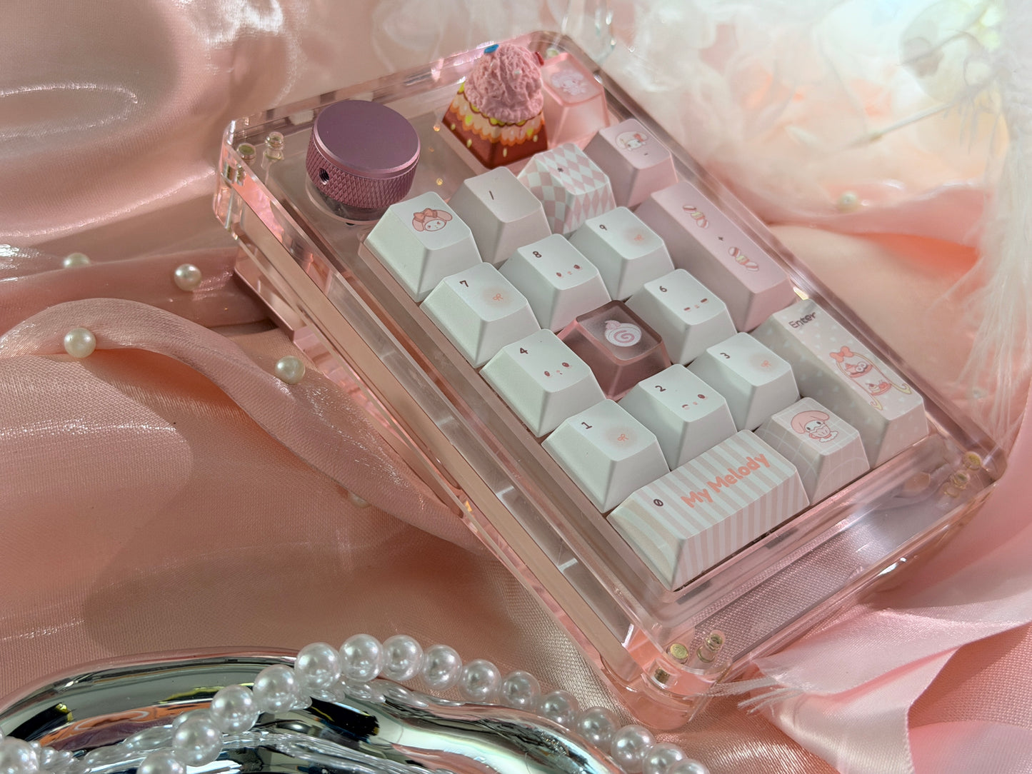 Unboxing Sample For Sales ONLY 1 Instock Pink KiiBOOM Phantom81V2 Mechanical Custom Keyboard ➕ Number PAD（including artisan keys）