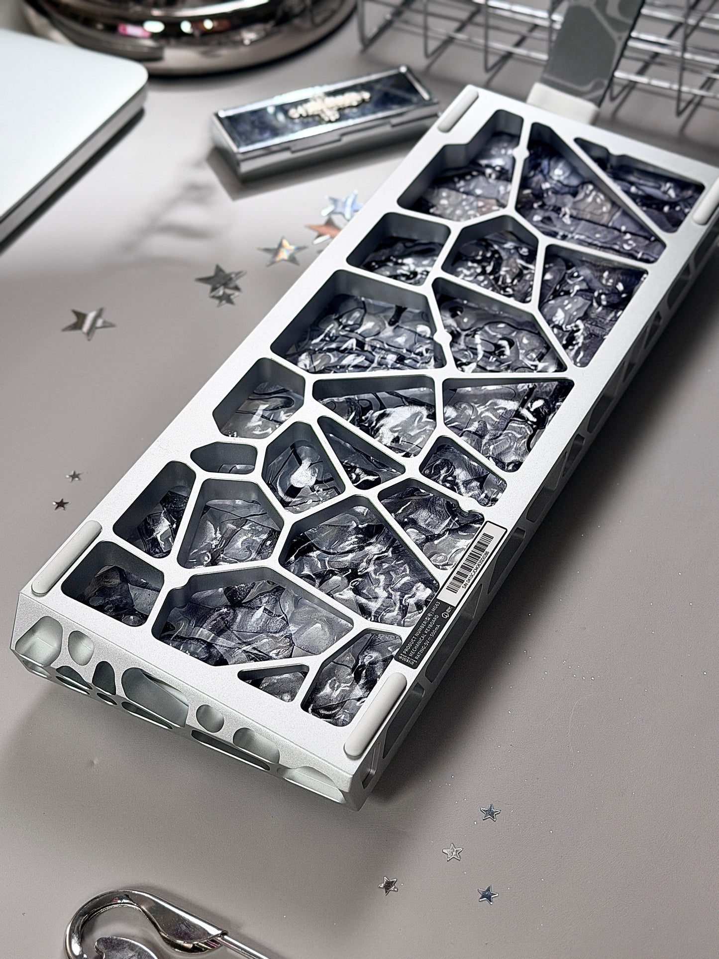 Unboxing Clearance ONLY 1 InstockI ROK Hollow Aluminum Silver MG63 Magnetic Gaming Mechanical Keyboard