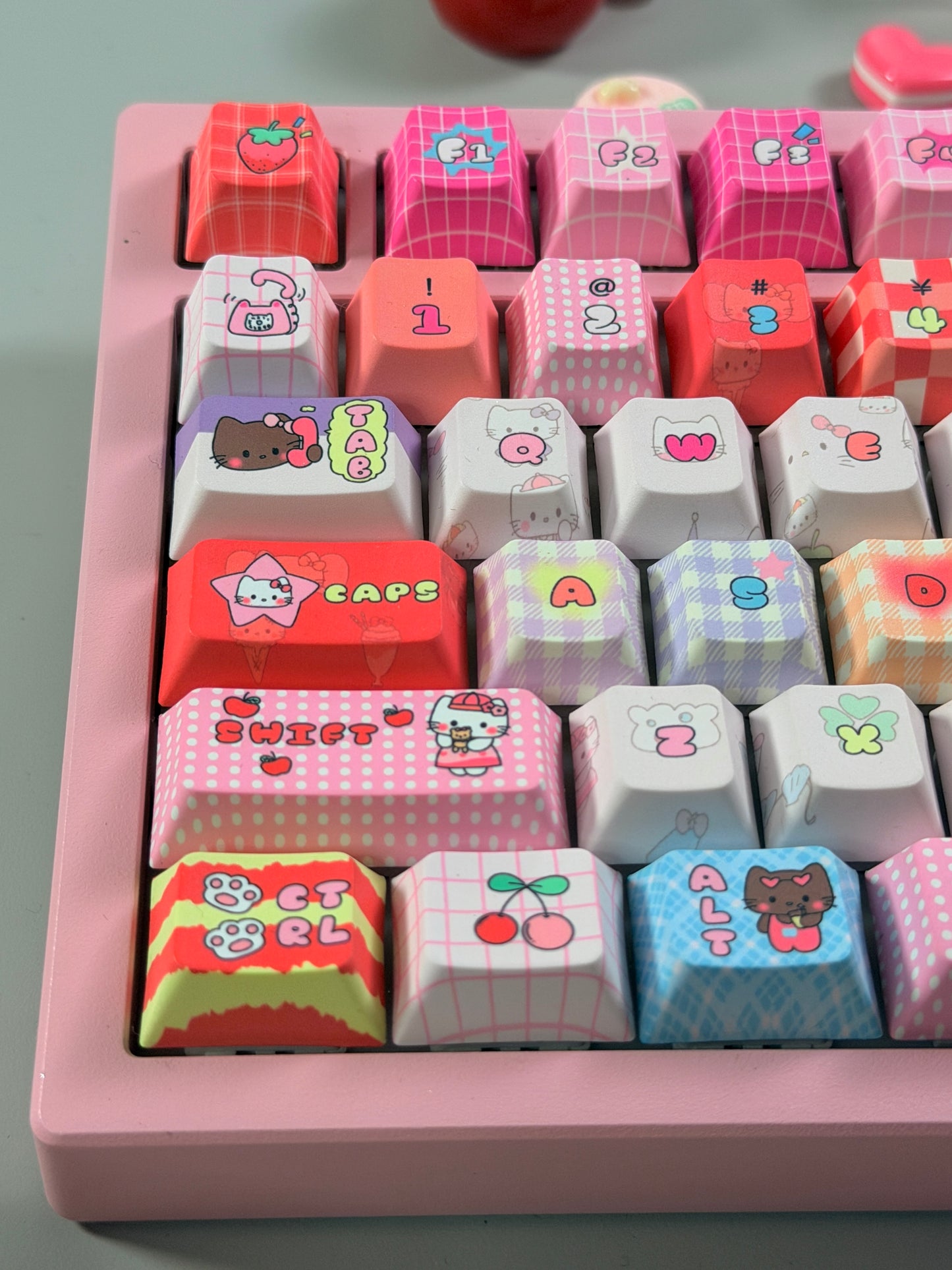 Unboxing Clearance ONLY 1 Instock Prebuilt Galaxy80 Pink Aluminum Customized Mechanical Keyboard + Kitty keycap Set